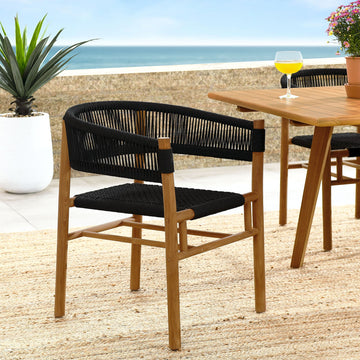 Teak Vienna Patio Dining Armchairs