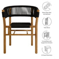 Teak Vienna Patio Dining Armchairs