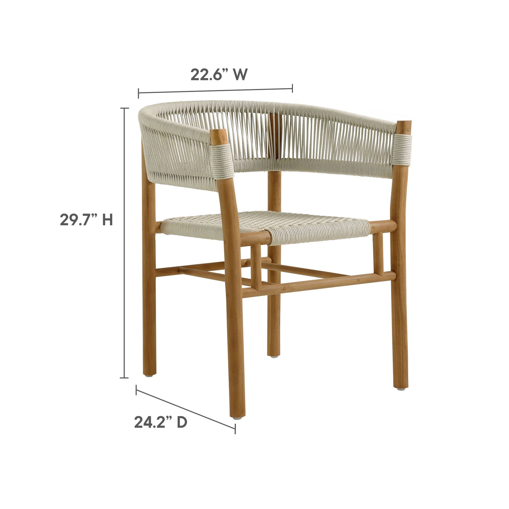 Teak Vienna Patio Dining Armchairs