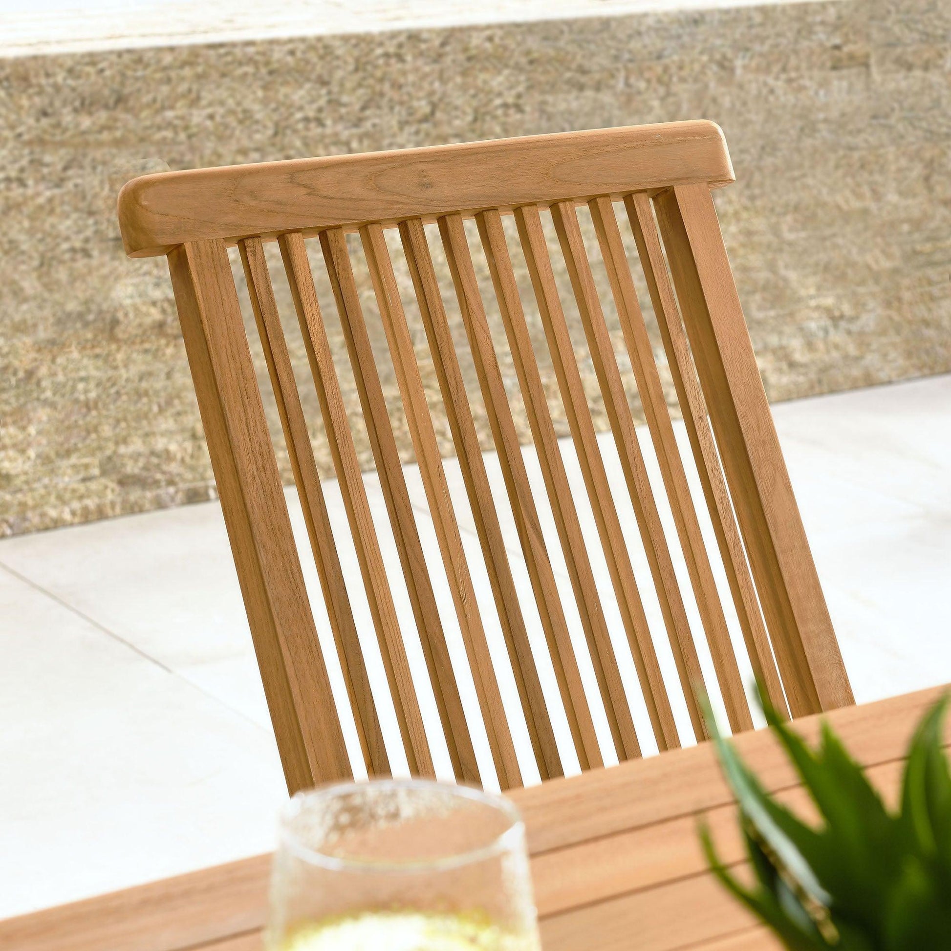 Teak Folding Patio Dining Chairs