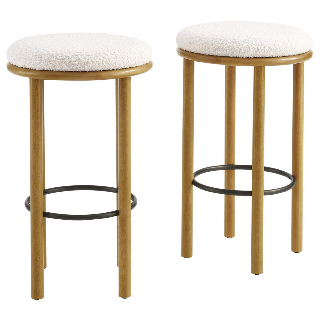 Boucle Fabric Bar Stools