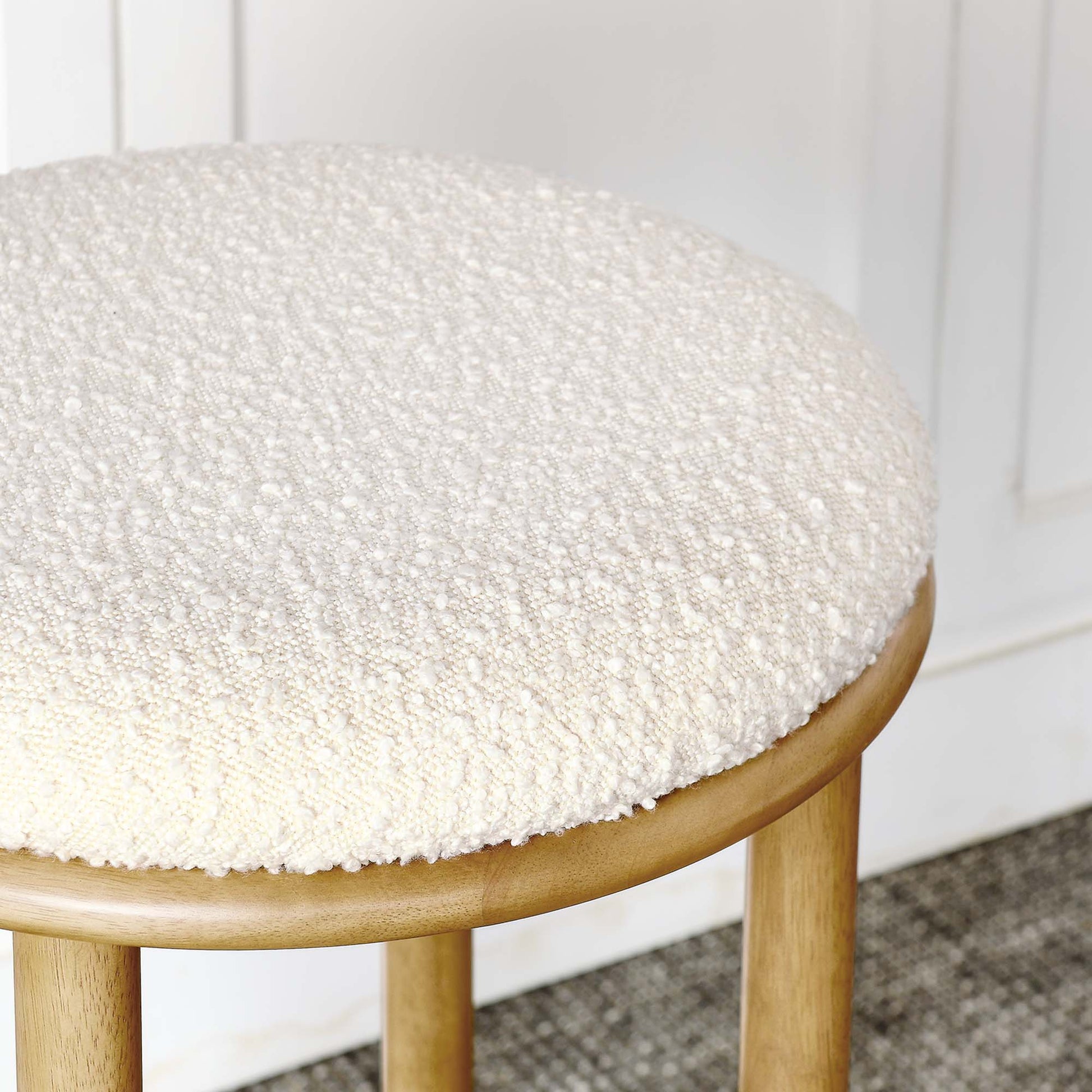 Boucle Fabric Bar Stools