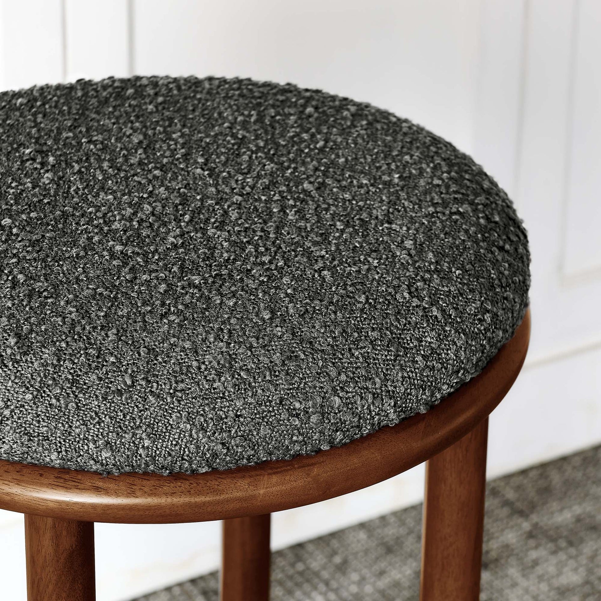 Boucle Fabric Bar Stools