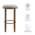 Boucle Fabric Bar Stools