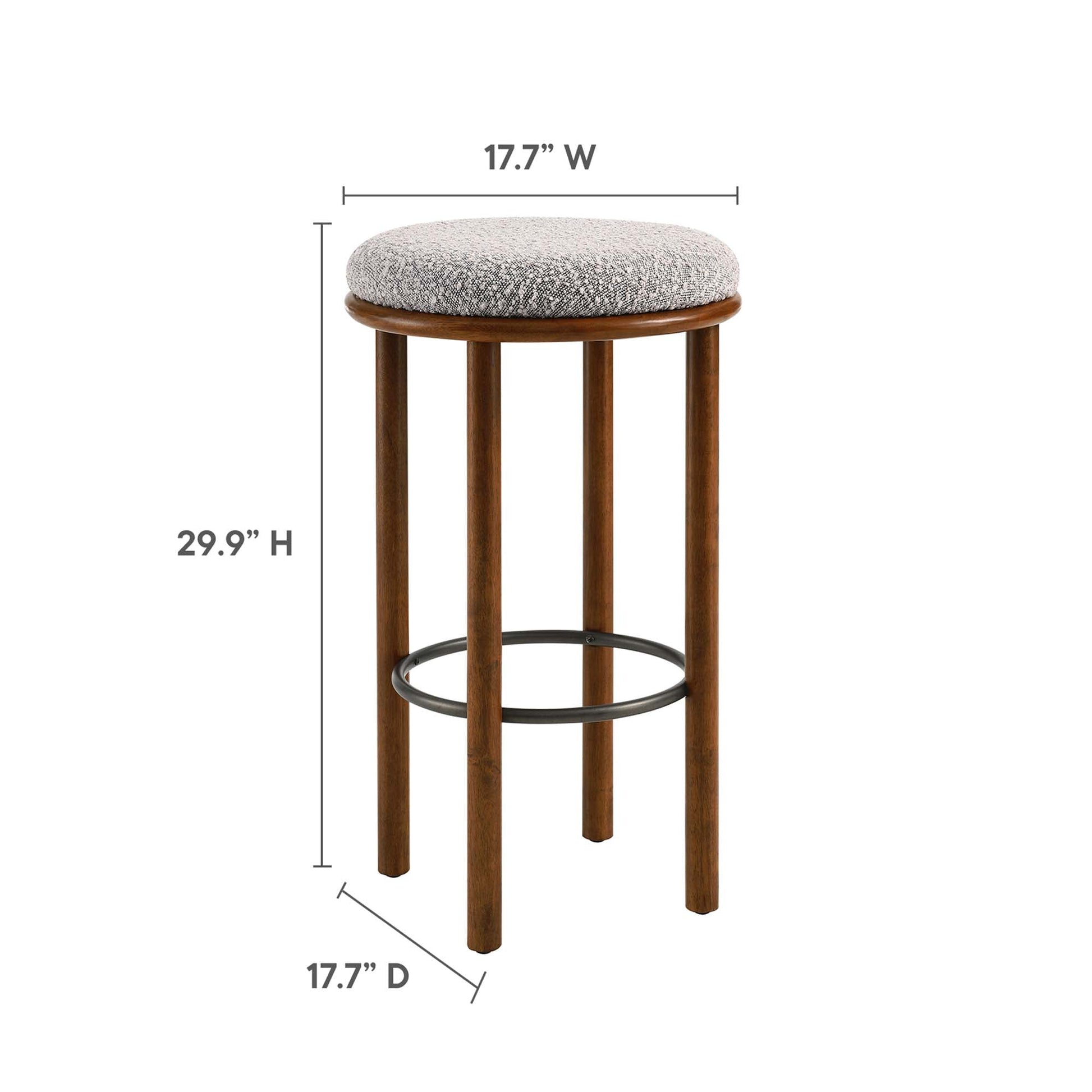 Boucle Fabric Bar Stools