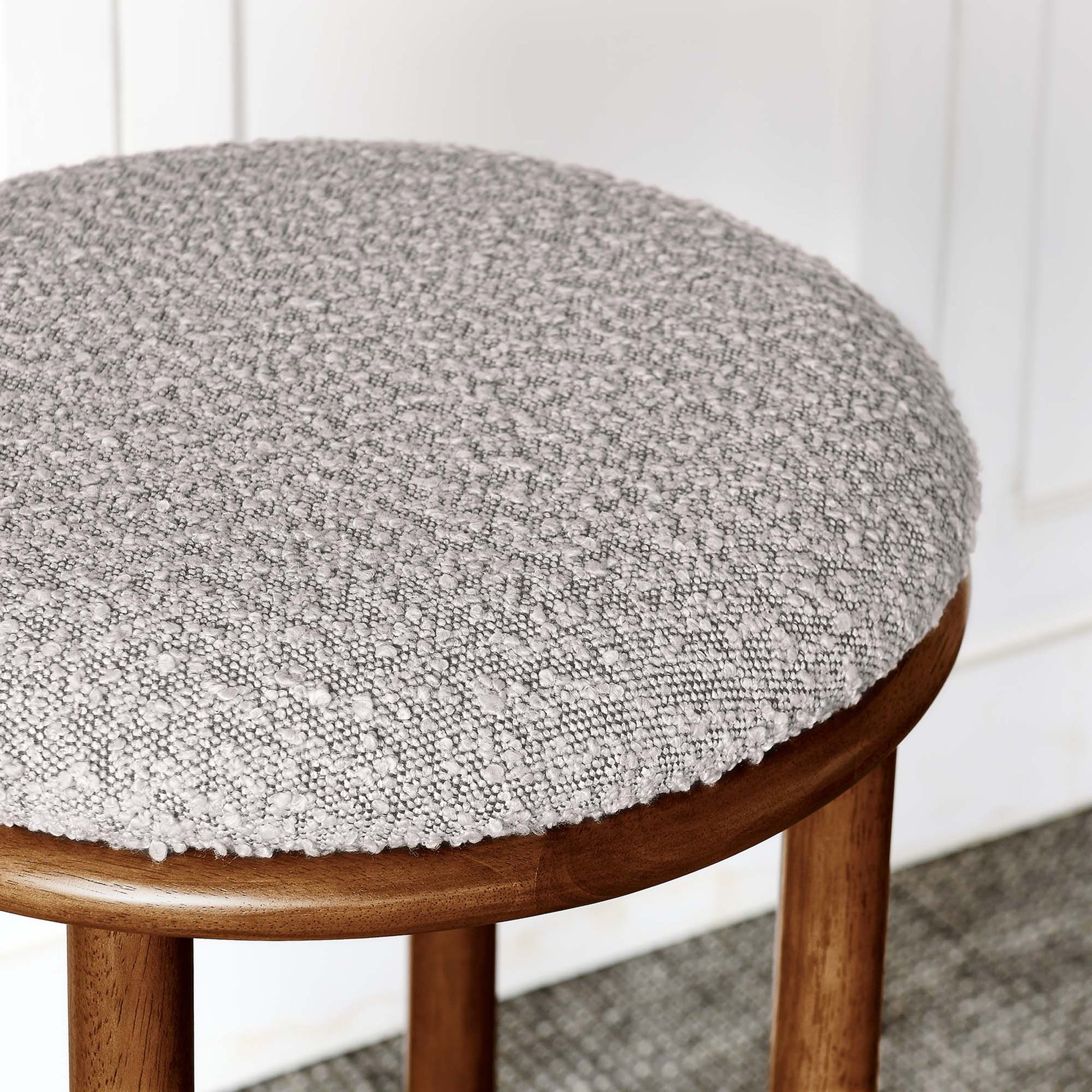 Boucle Fabric Bar Stools