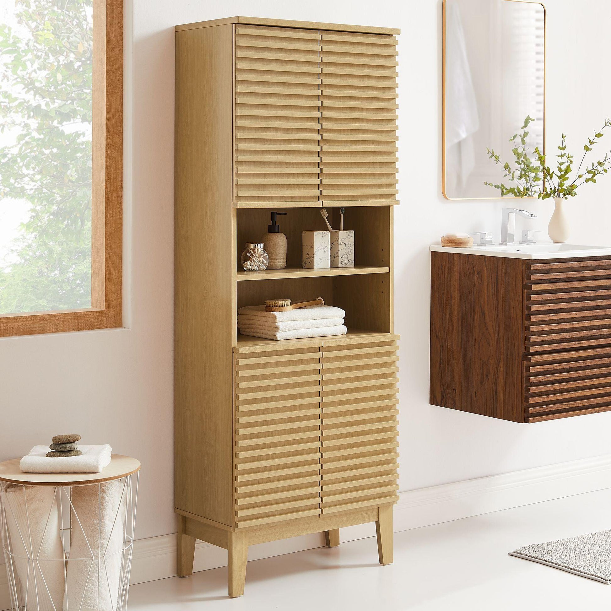 Tall Bathroom Storage Cabinet by Modway