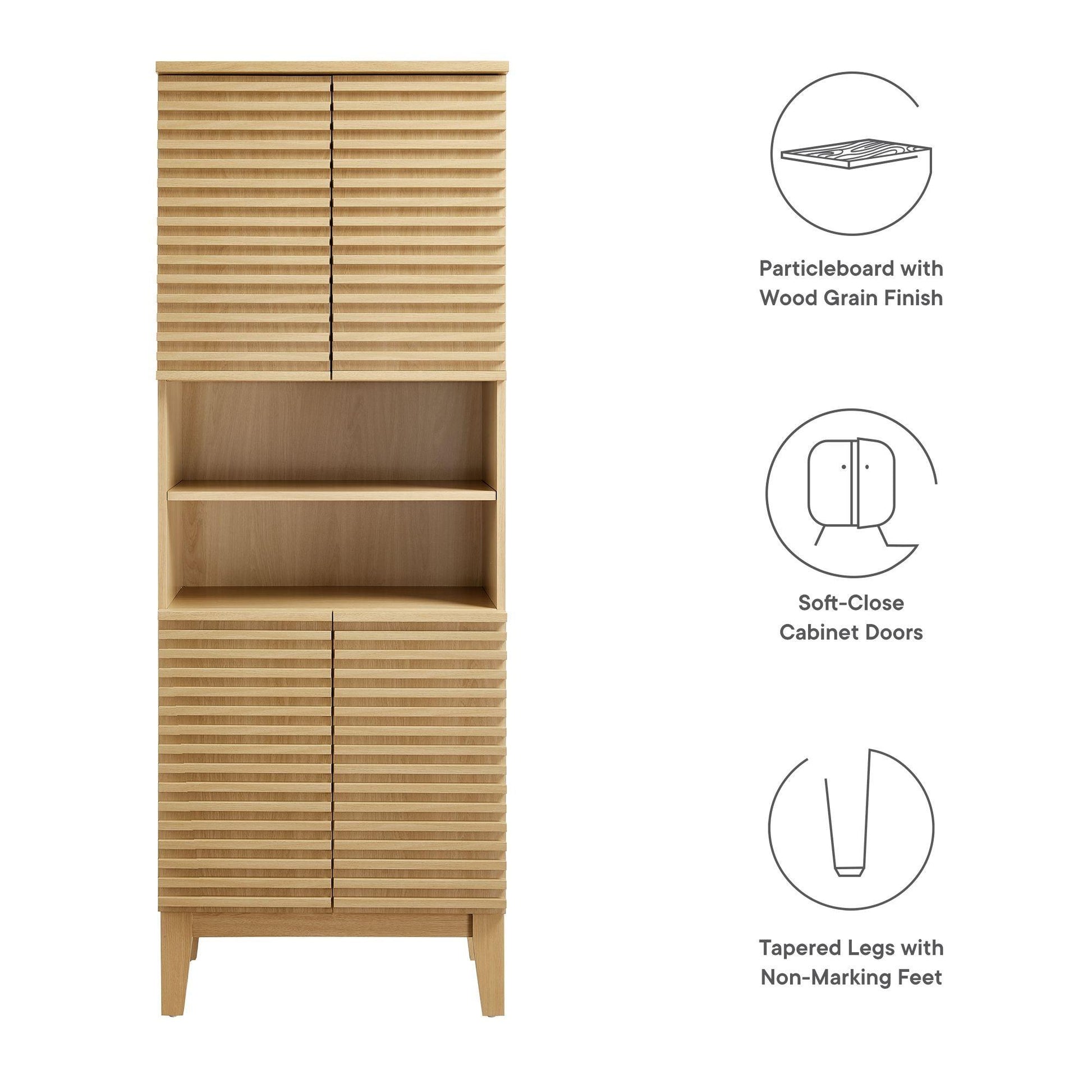 Tall Bathroom Storage Cabinet by Modway