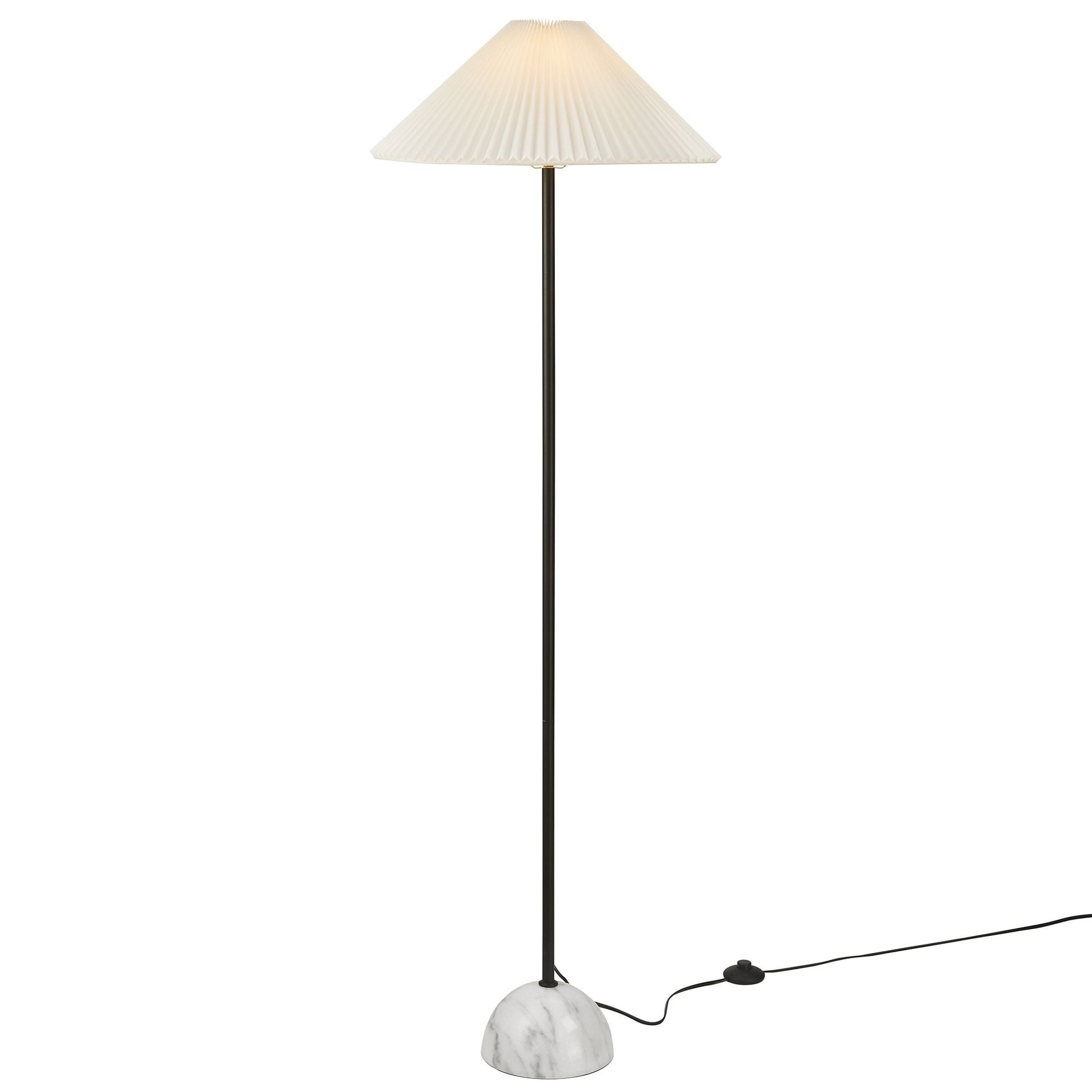 Marble Dome Floor Lamp Black