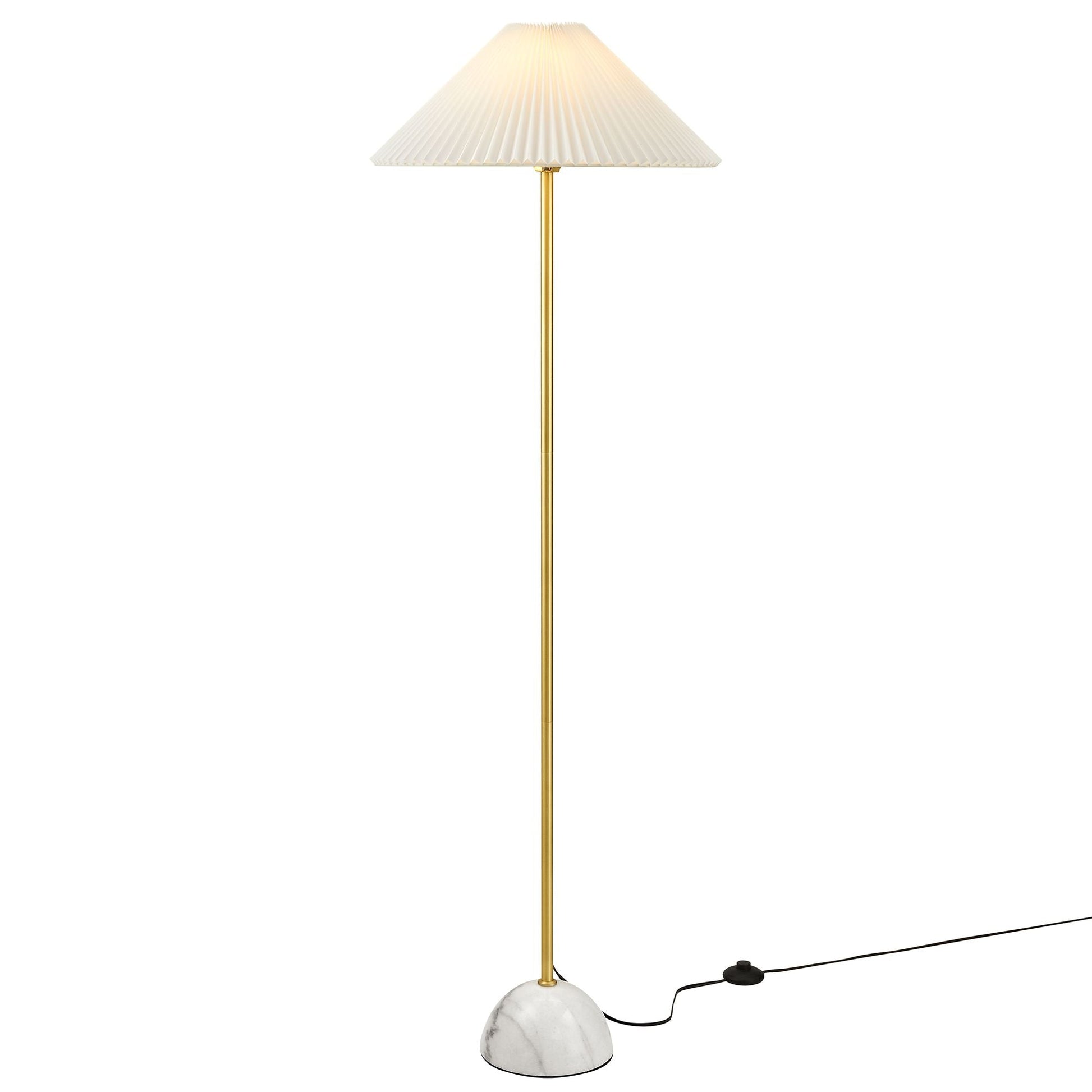 Marble Dome Floor Lamp Black