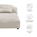 Solace Modular Corduroy Armless Chaise Lounge