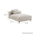 Solace Modular Corduroy Armless Chaise Lounge