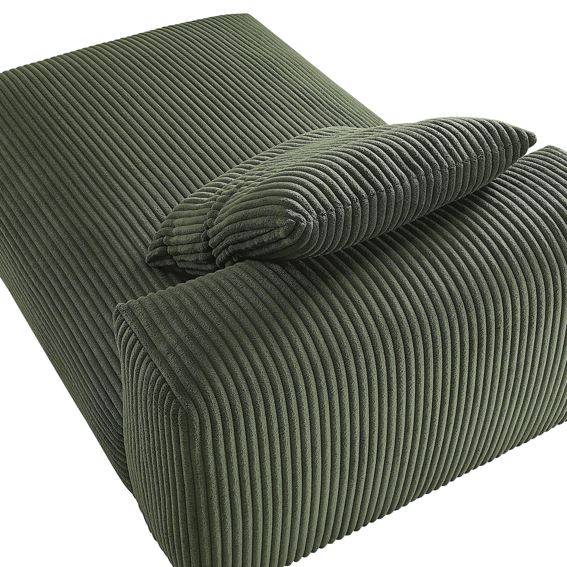 Solace Modular Corduroy Armless Chaise Lounge