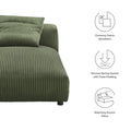 Solace Modular Corduroy Armless Chaise Lounge