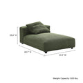 Solace Modular Corduroy Armless Chaise Lounge