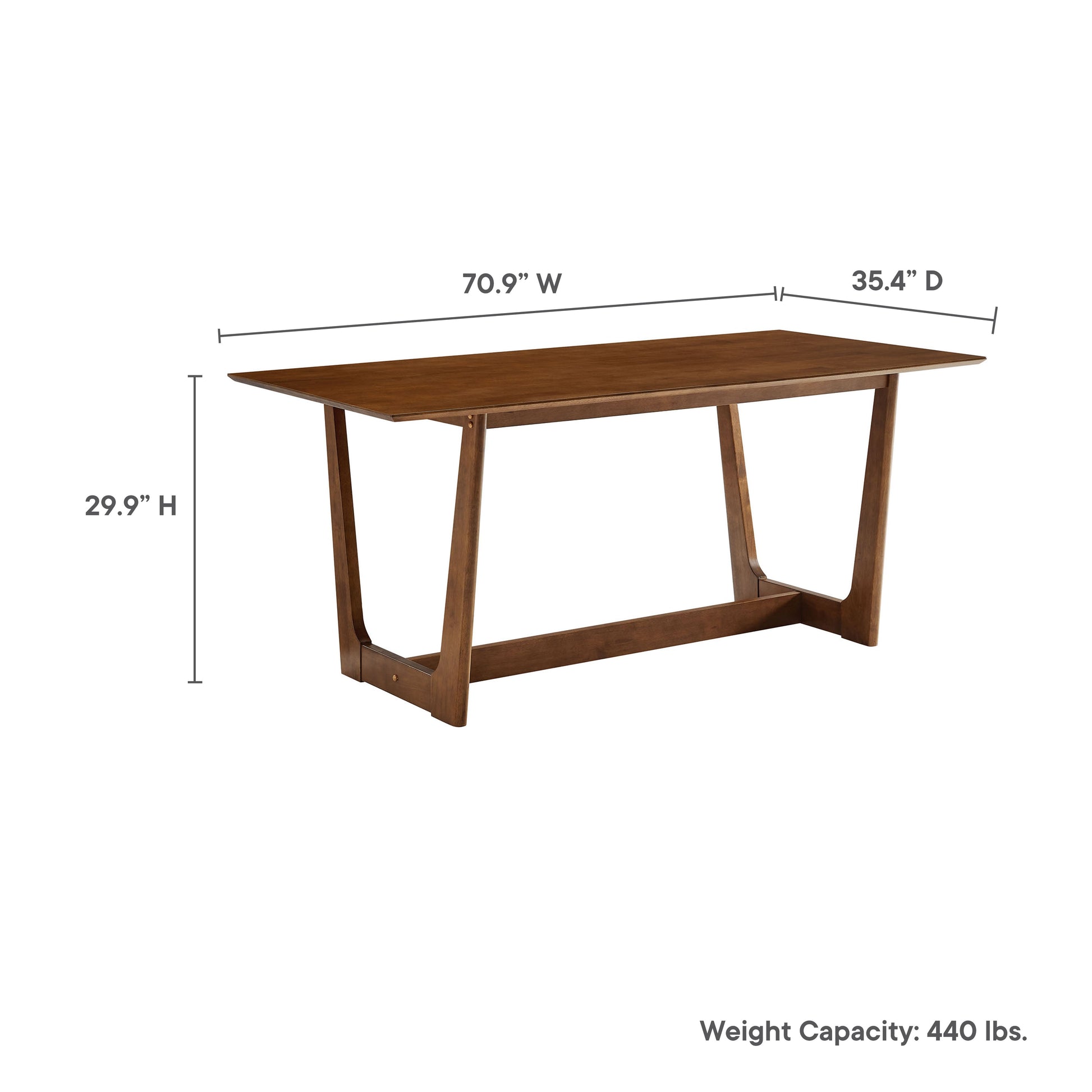 Modway Solara 71" Rectangle Wood Dining Table