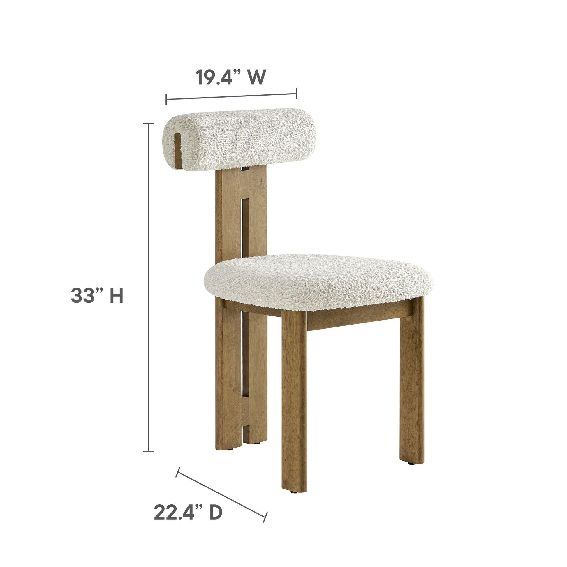 Torian Boucle Fabric Dining Chair