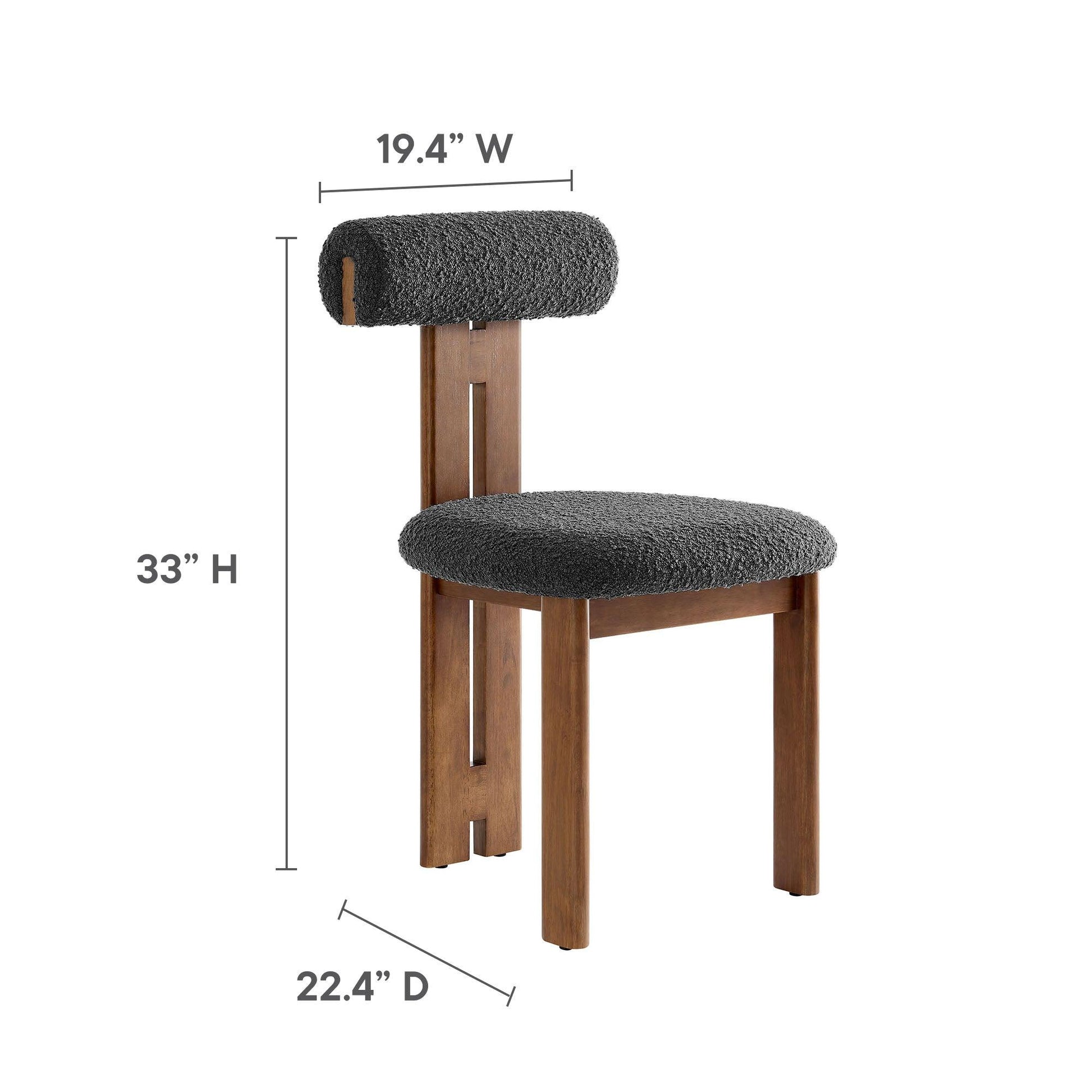 Torian Boucle Fabric Dining Chair