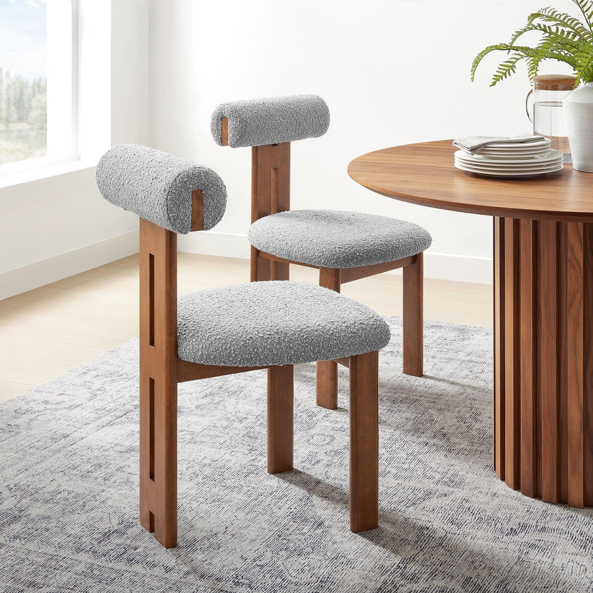 Torian Boucle Fabric Dining Chair