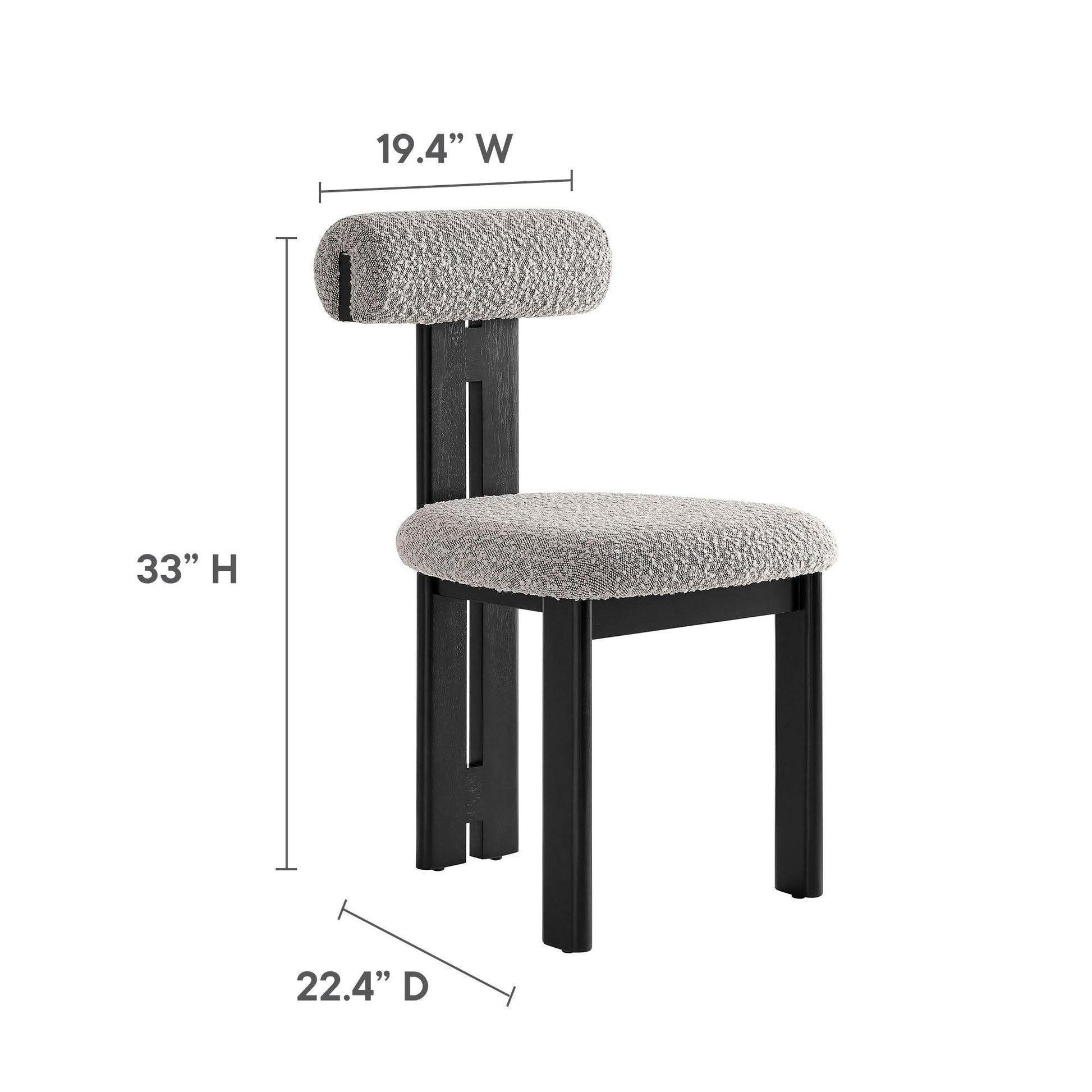 Torian Boucle Fabric Dining Chair