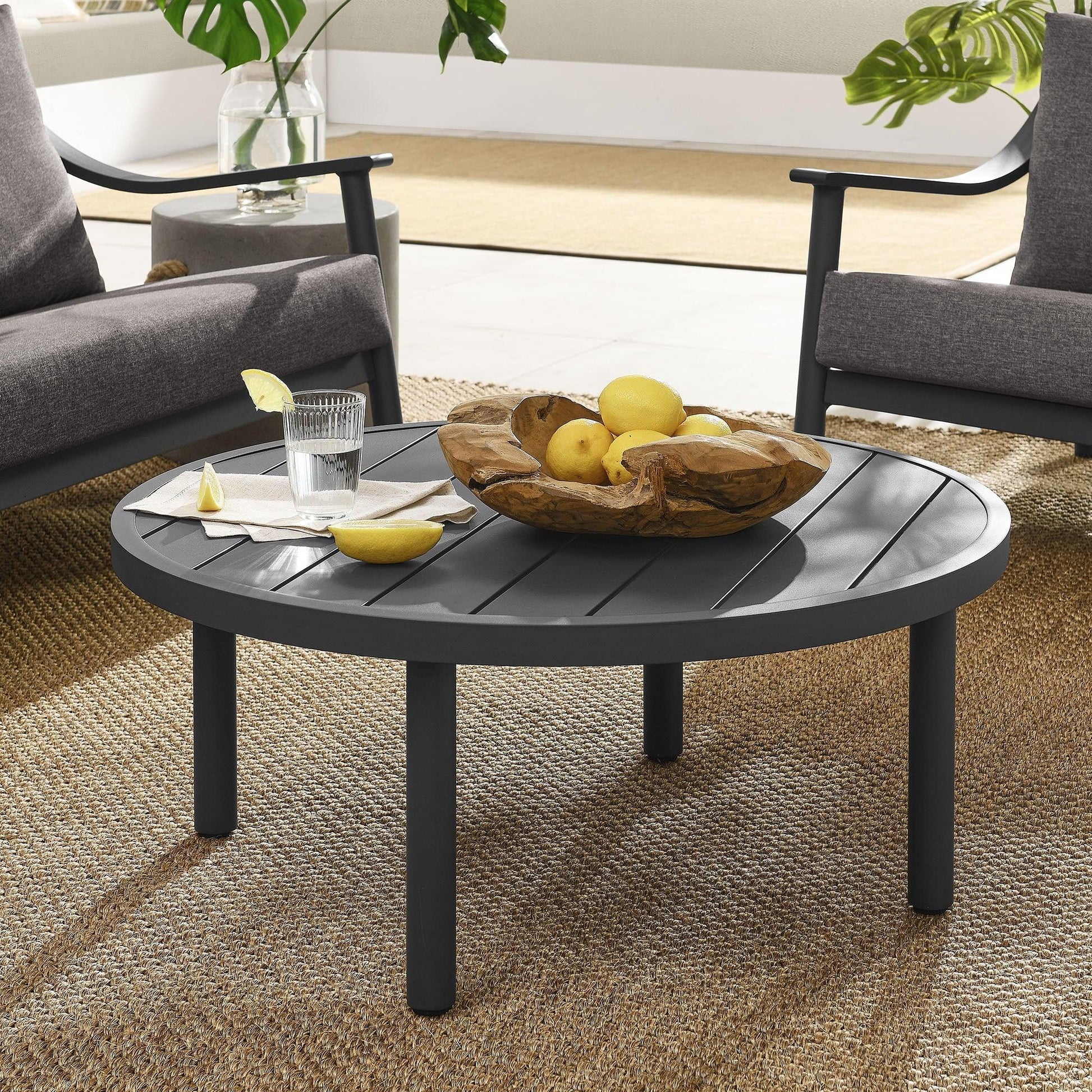 Outdoor Patio Aluminum Round Coffee Table