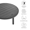 Outdoor Patio Aluminum Round Coffee Table