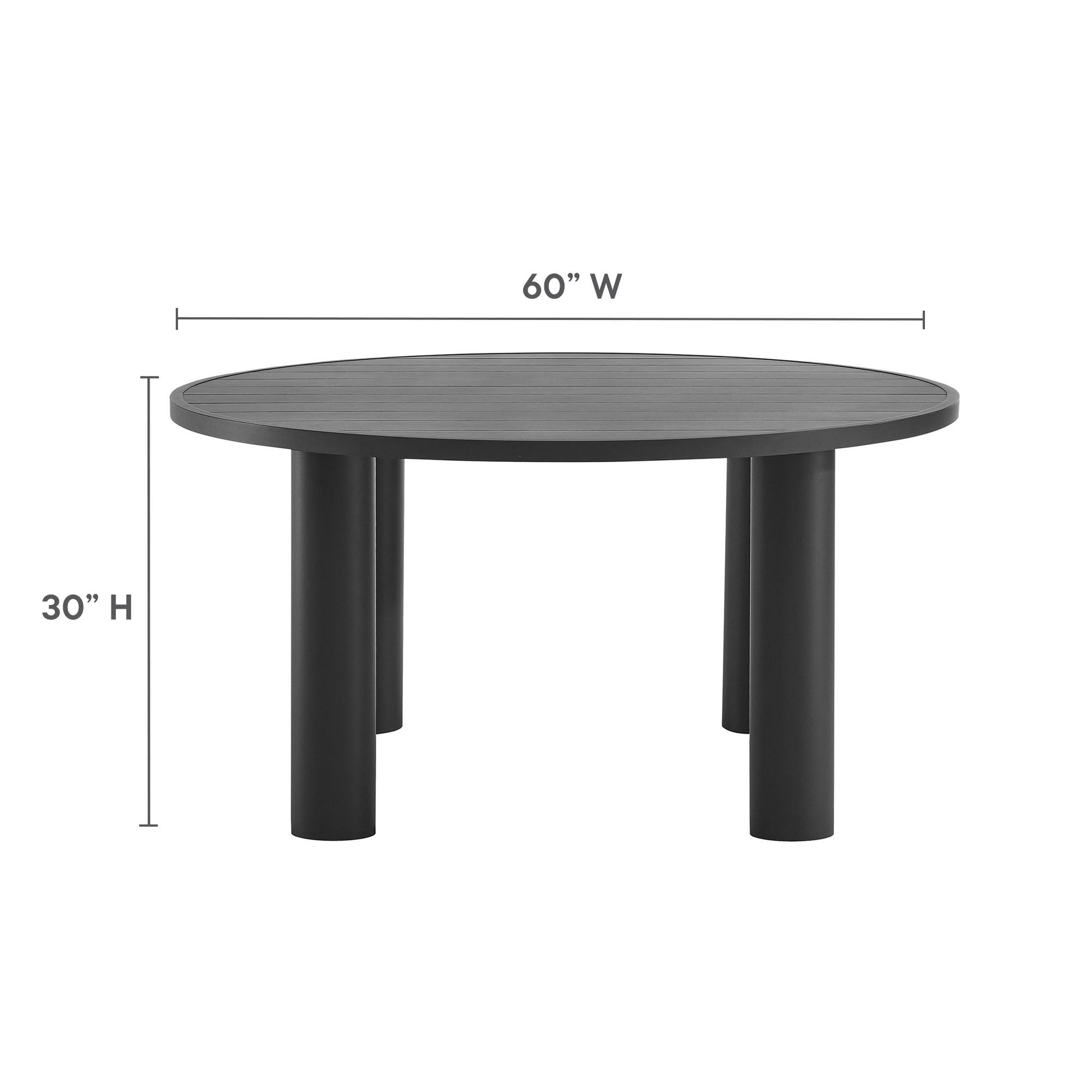 60" Round Nautica Outdoor Patio Dining Table