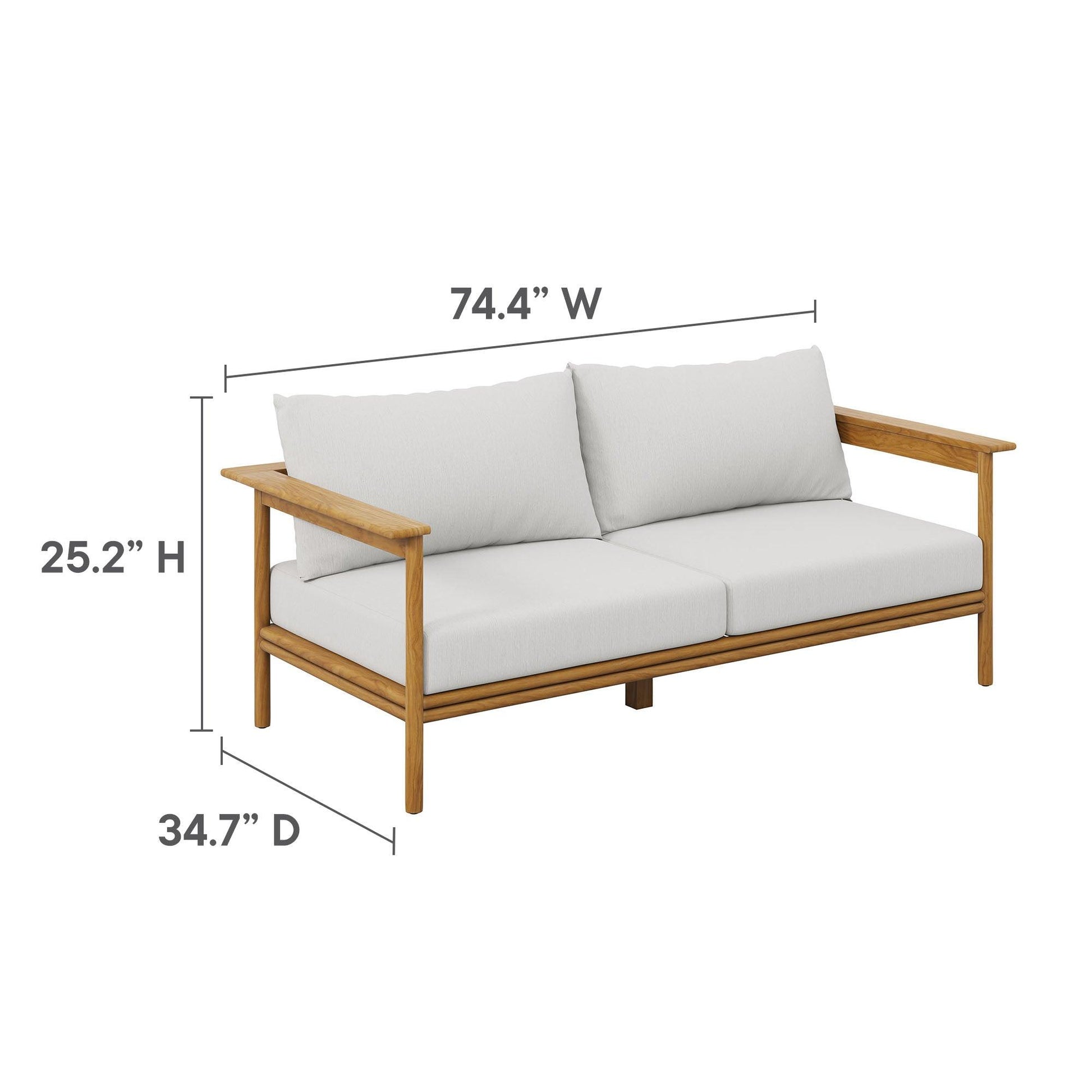 Wren 6-Piece Teak Wood Outdoor Patio Furniture Set