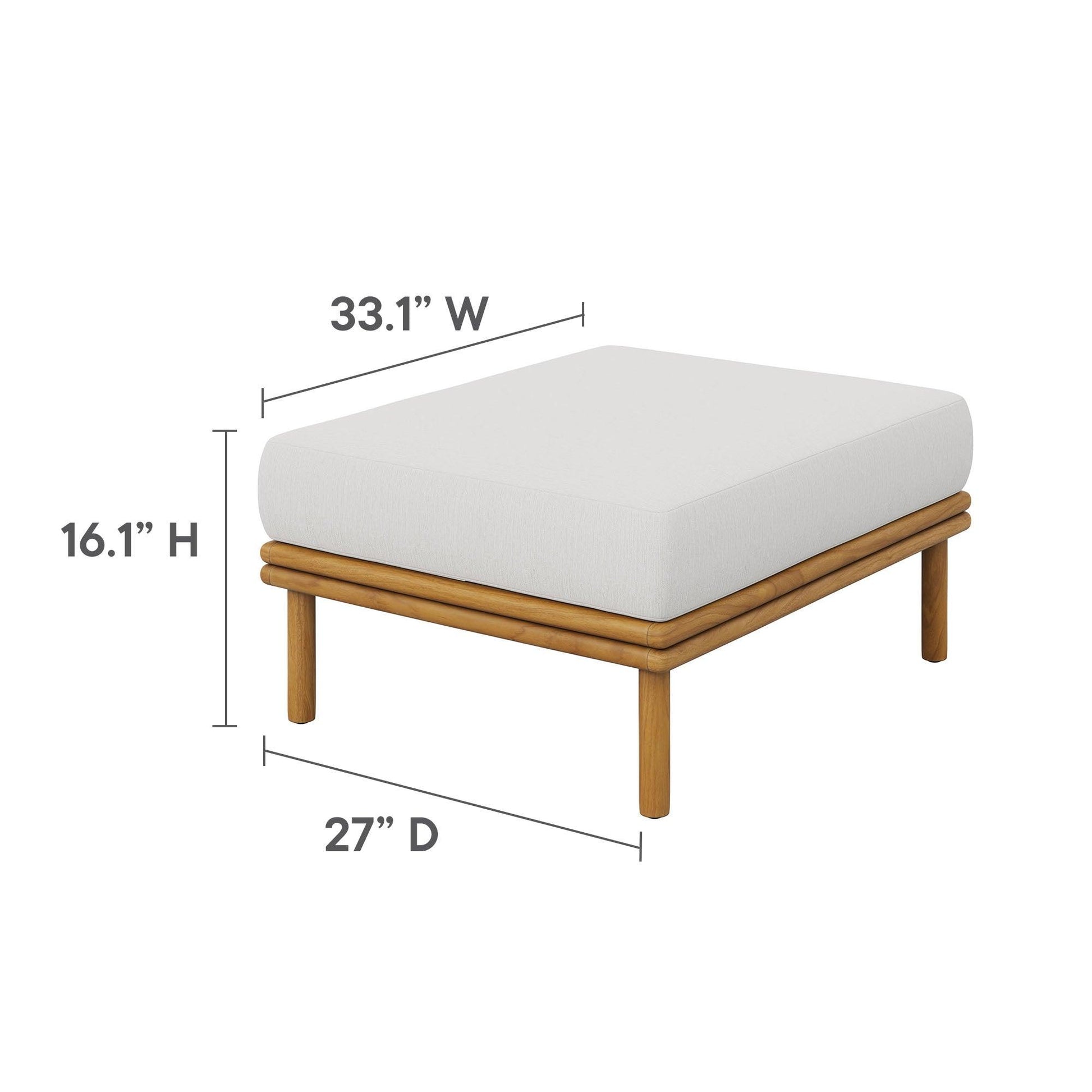 Wren 6-Piece Teak Wood Outdoor Patio Furniture Set