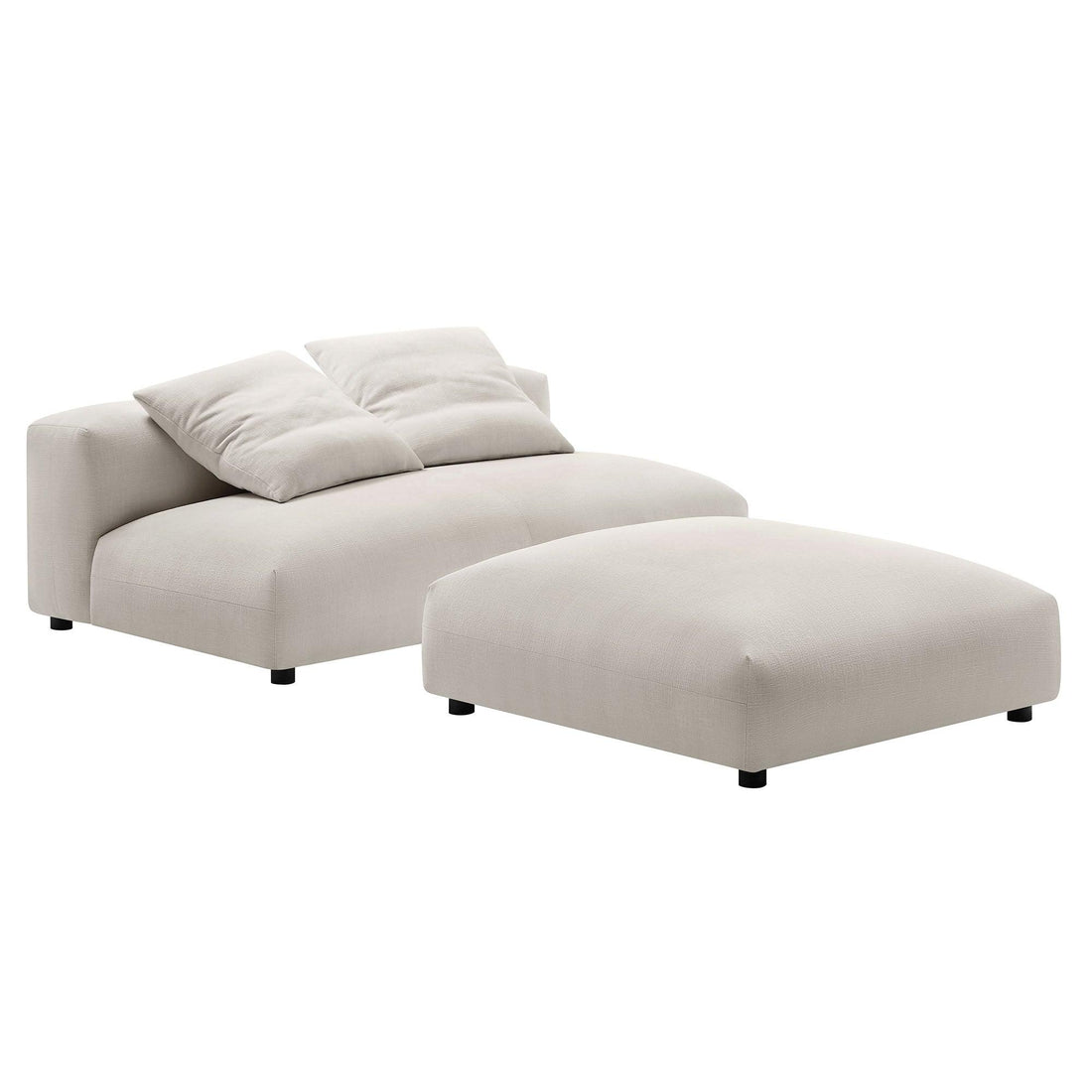 Solace Modular Fabric Armless Loveseat