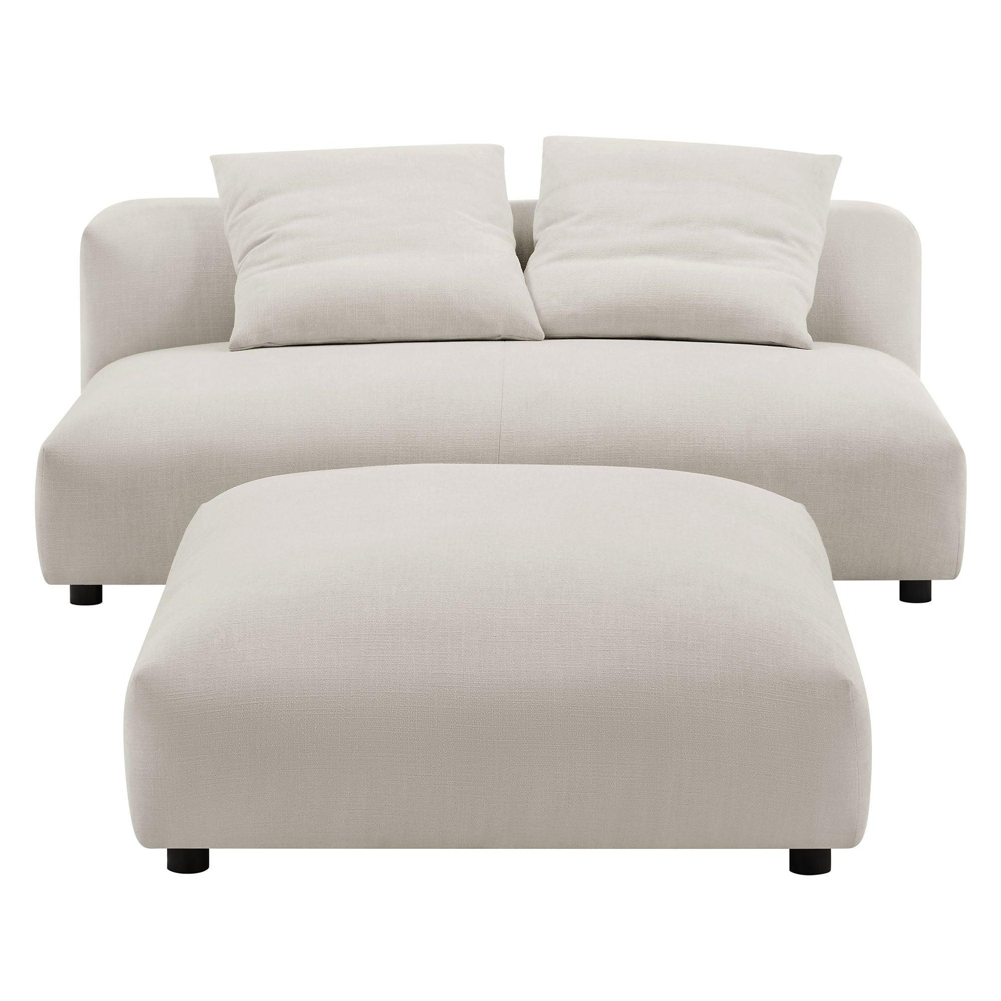 Solace Modular Fabric Armless Loveseat