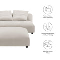 Solace Modular Fabric Armless Loveseat