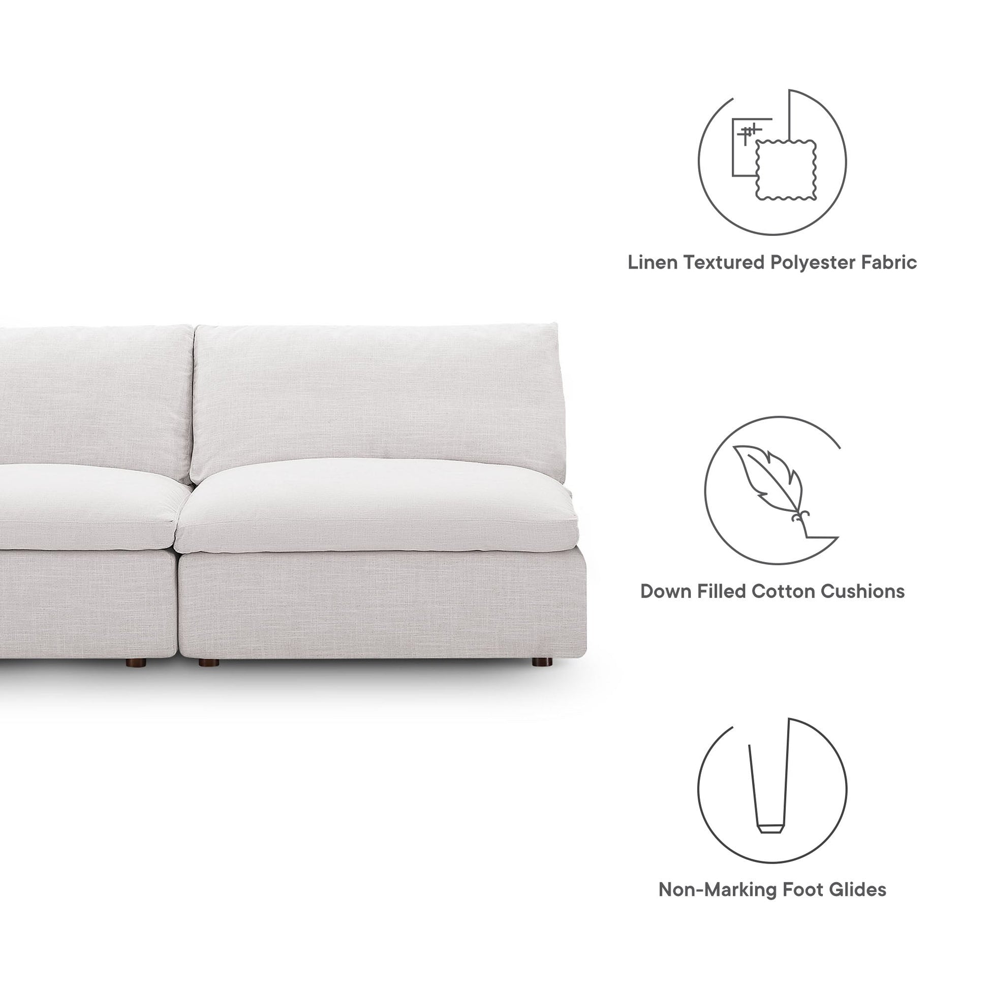 Modway Commix Down Filled Loveseat