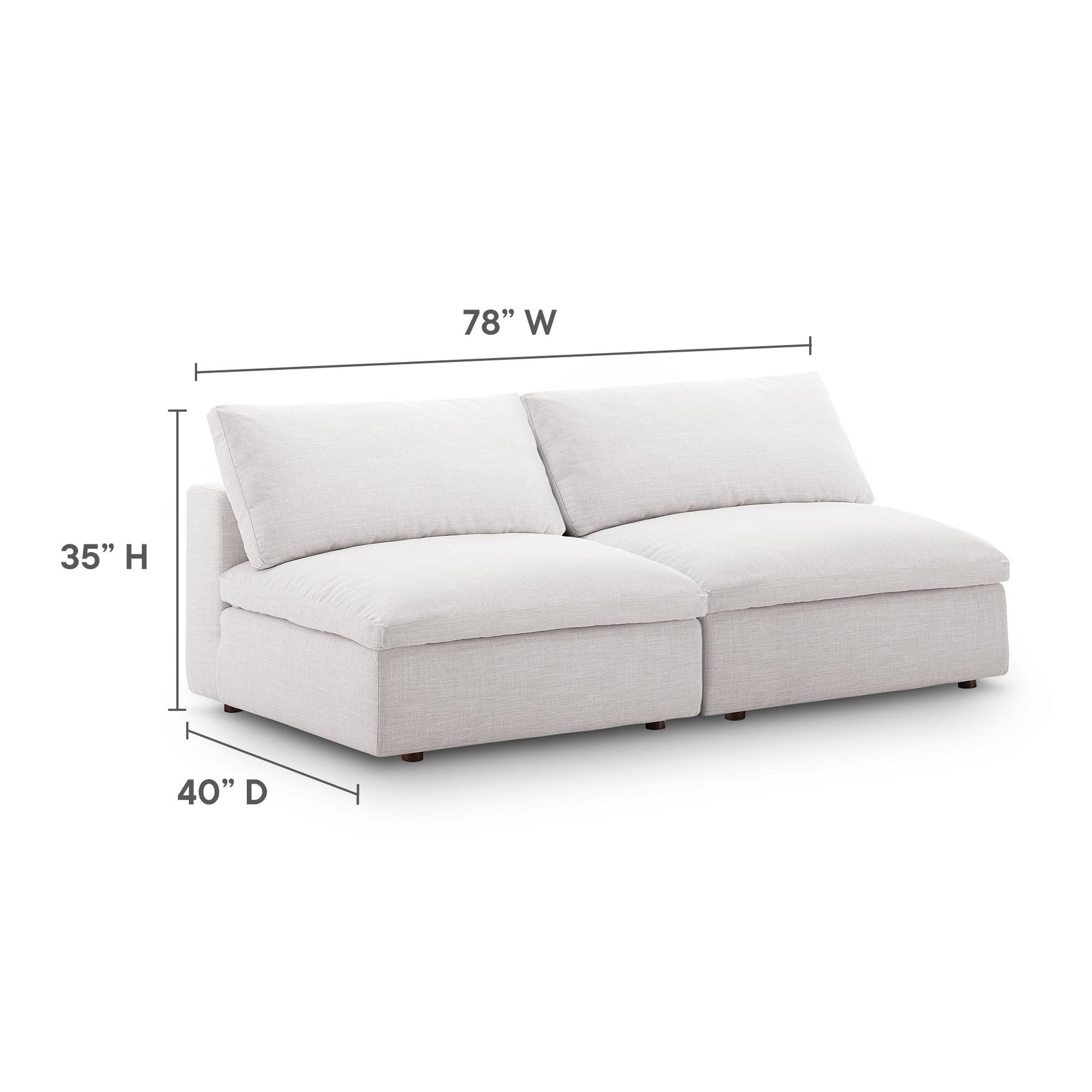 Modway Commix Down Filled Loveseat