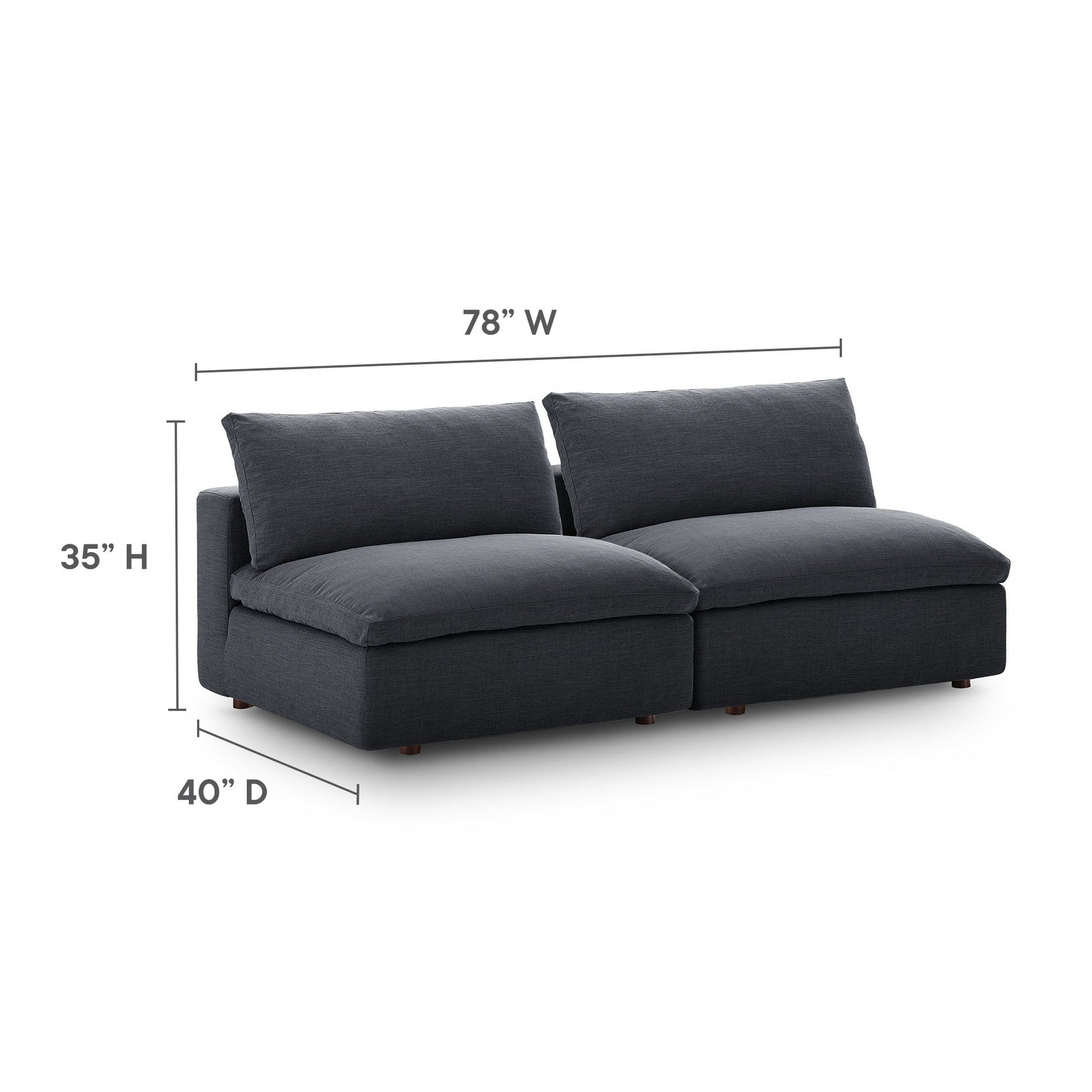 Modway Commix Down Filled Loveseat