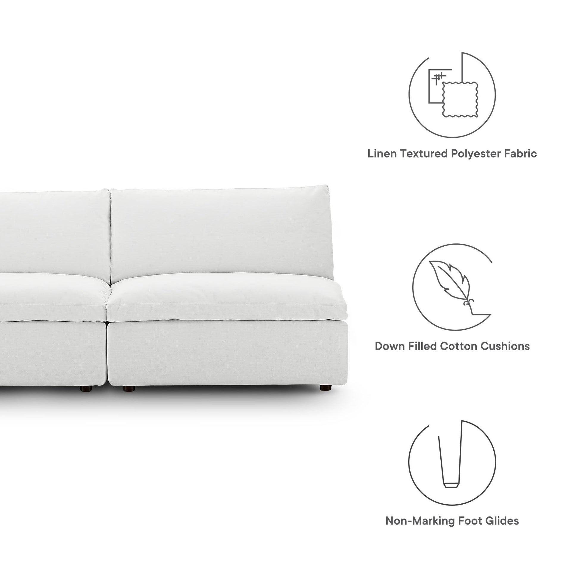 Modway Commix Down Filled Loveseat