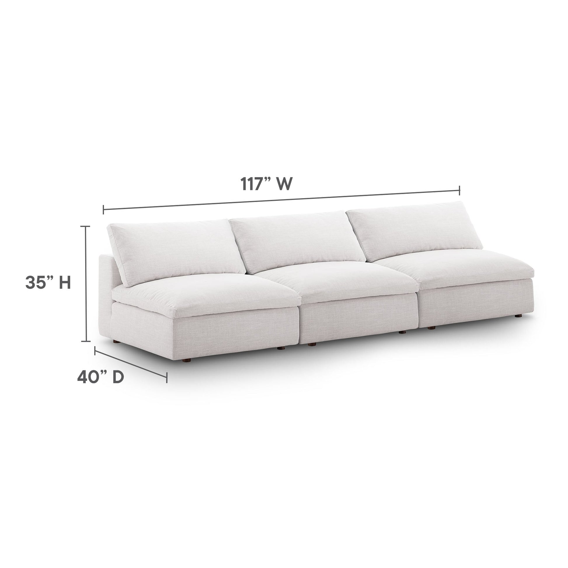 Down Filled Overstuffed Sectional Sofa