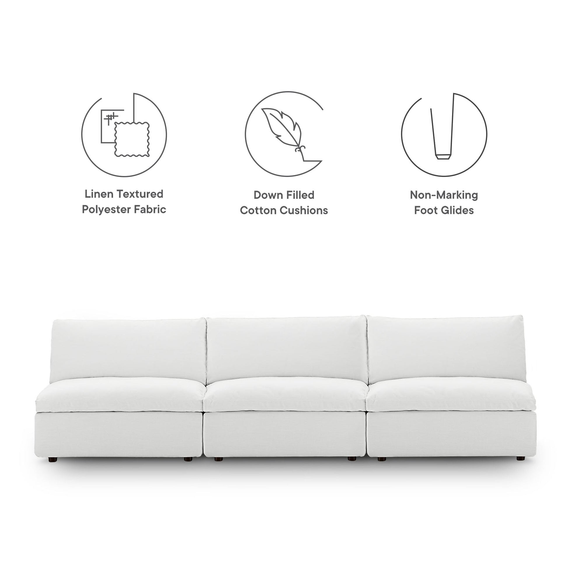 Down Filled Overstuffed Sectional Sofa