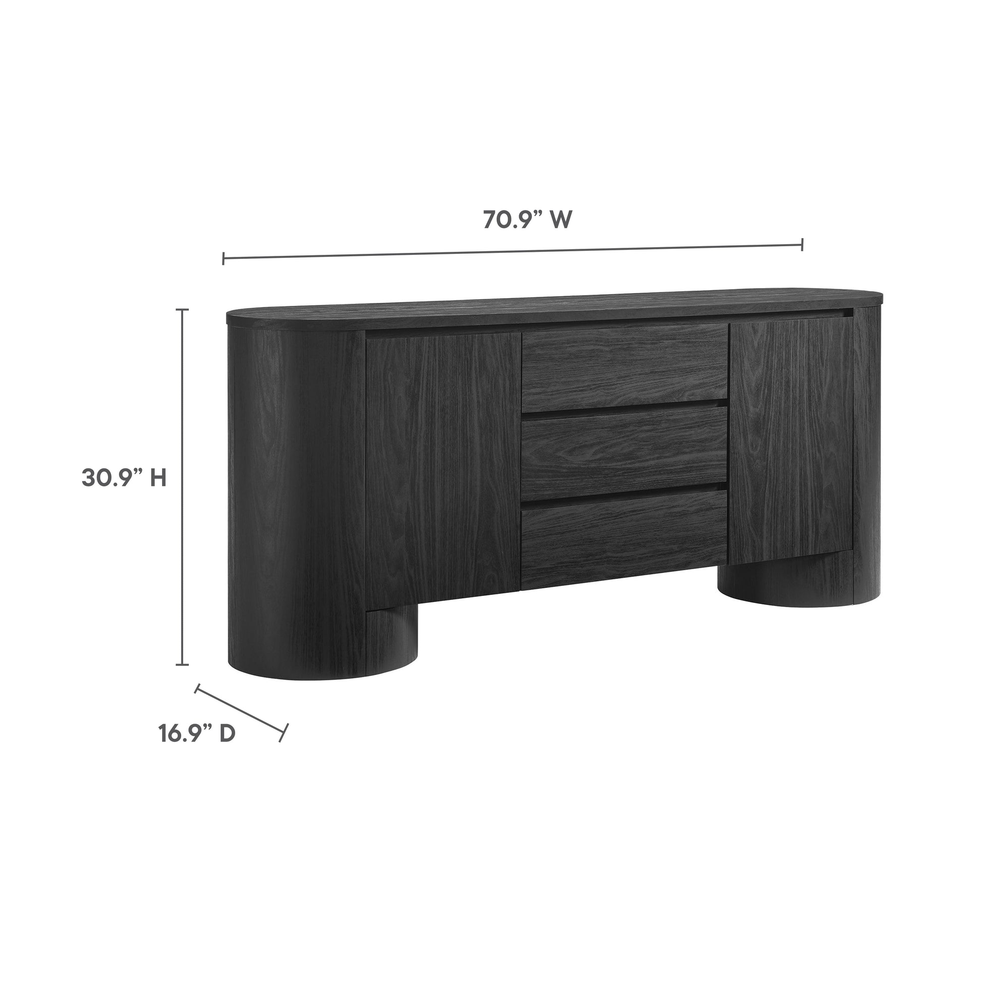 Modern 71" Sideboard Storage Cabinet