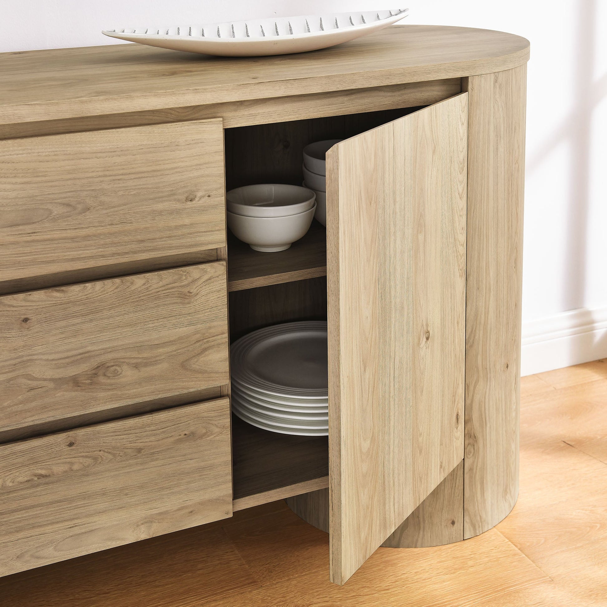 Modern 71" Sideboard Storage Cabinet