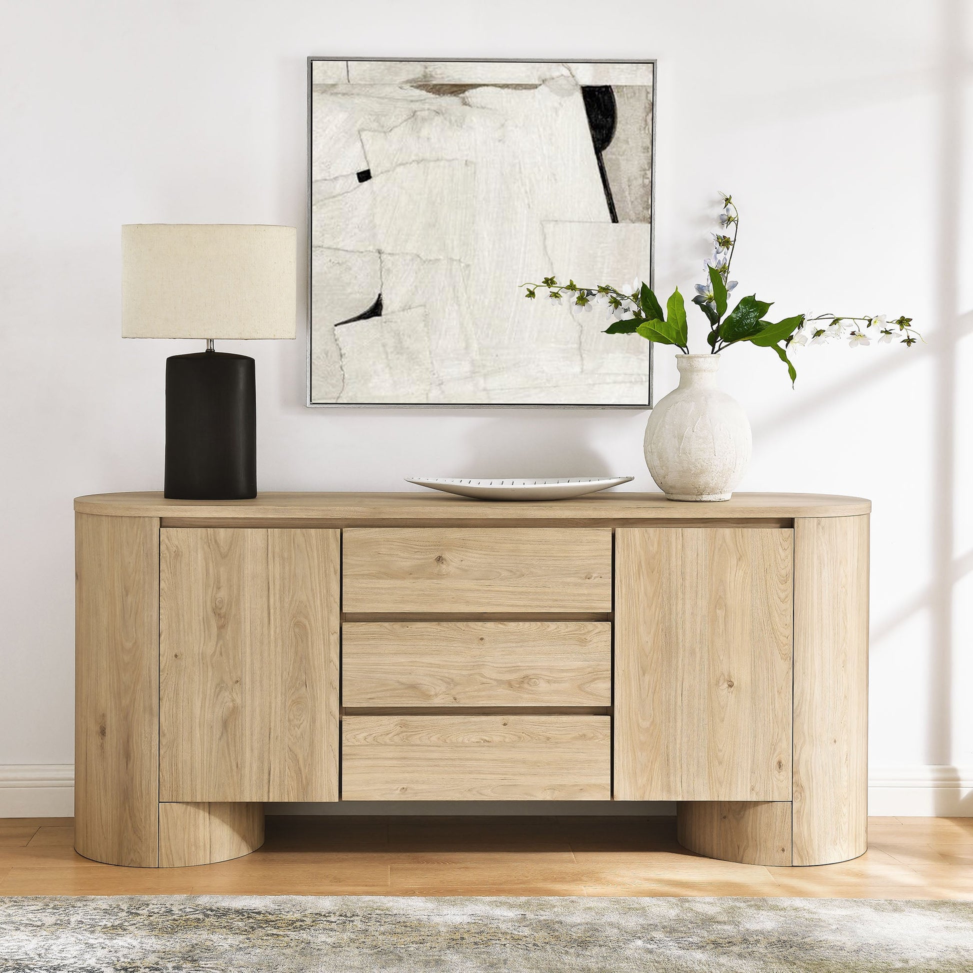 Modern 71" Sideboard Storage Cabinet