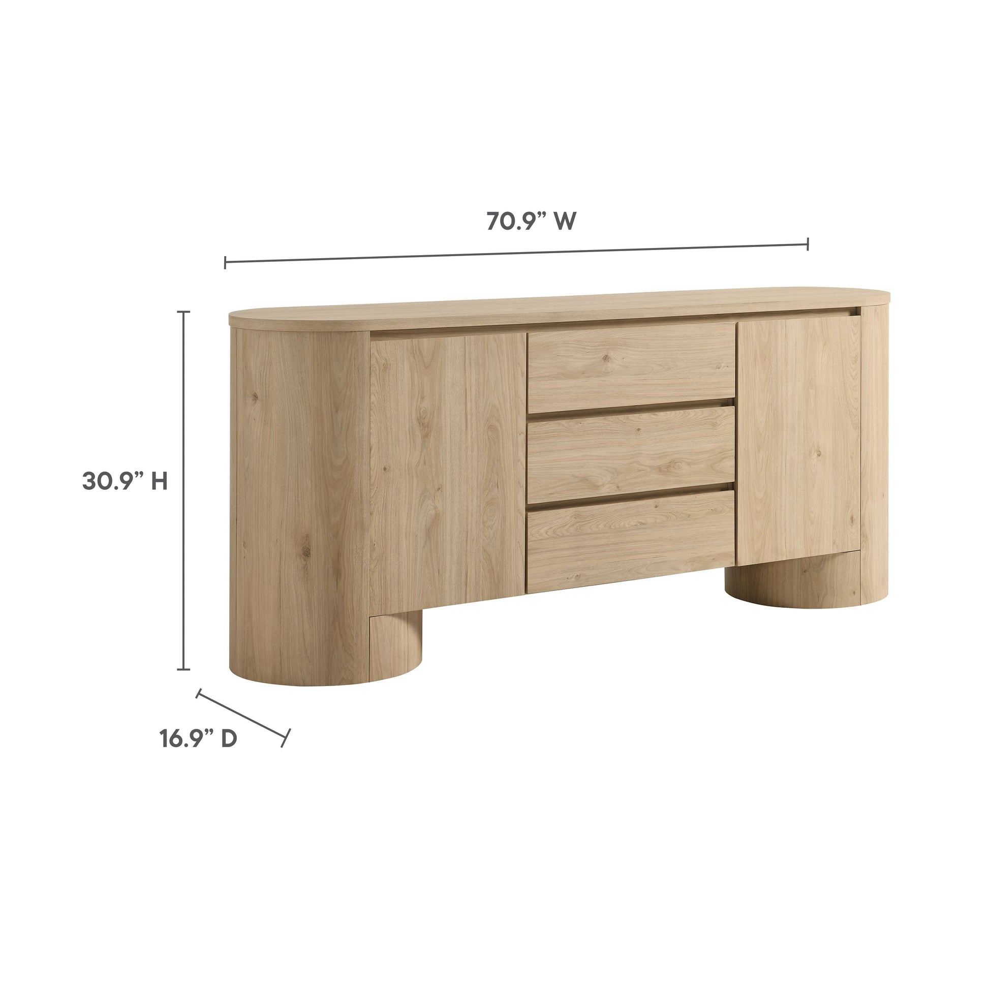 Modern 71" Sideboard Storage Cabinet