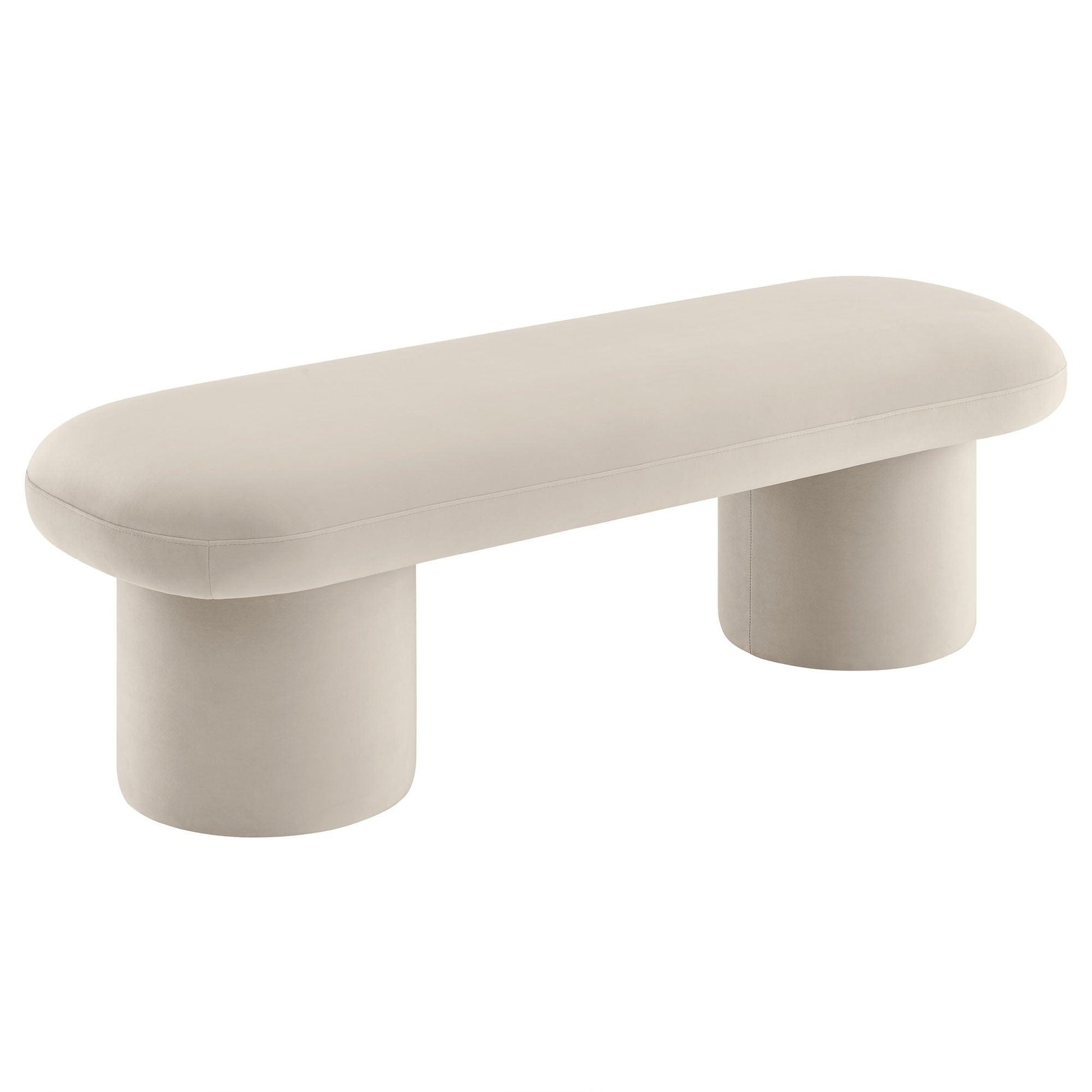 Orla Upholstered Bench Cream