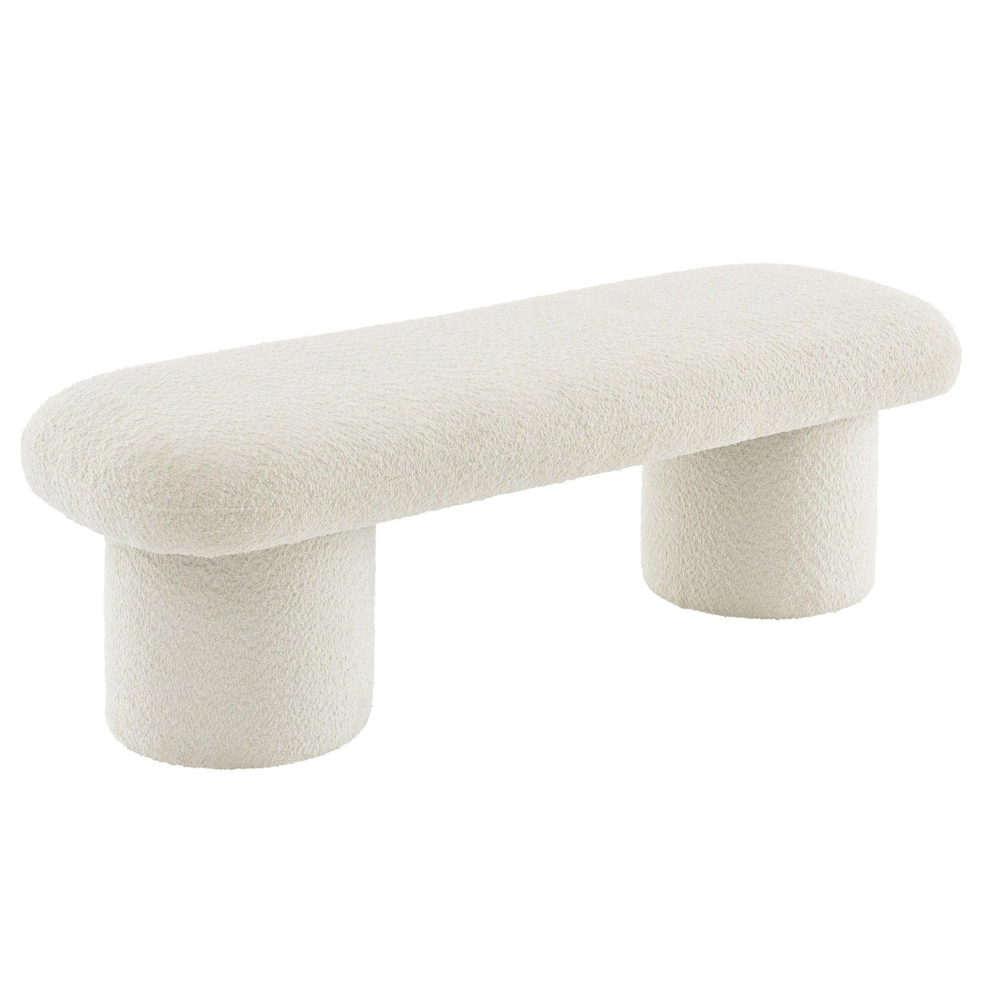 Orla Upholstered Bench Cream