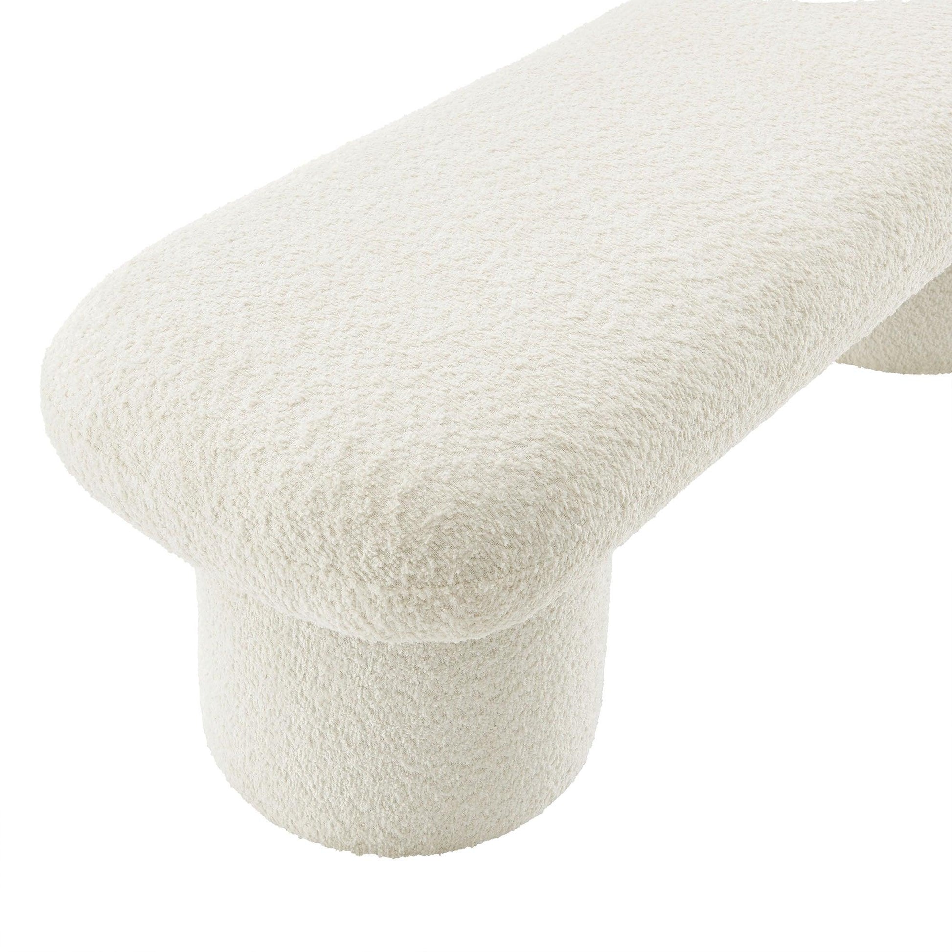 Orla Upholstered Bench Cream