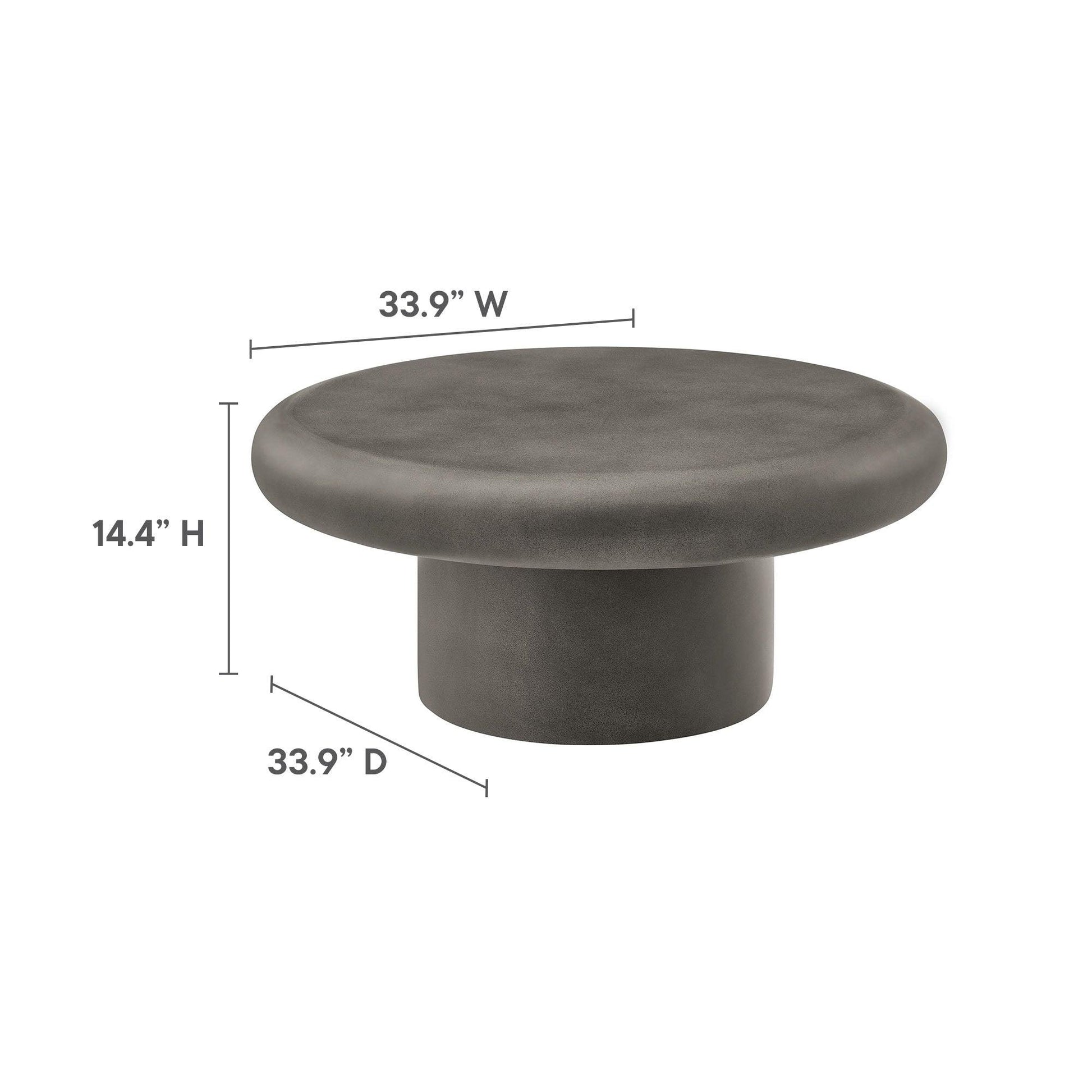 Concrete Round Patio Coffee Table