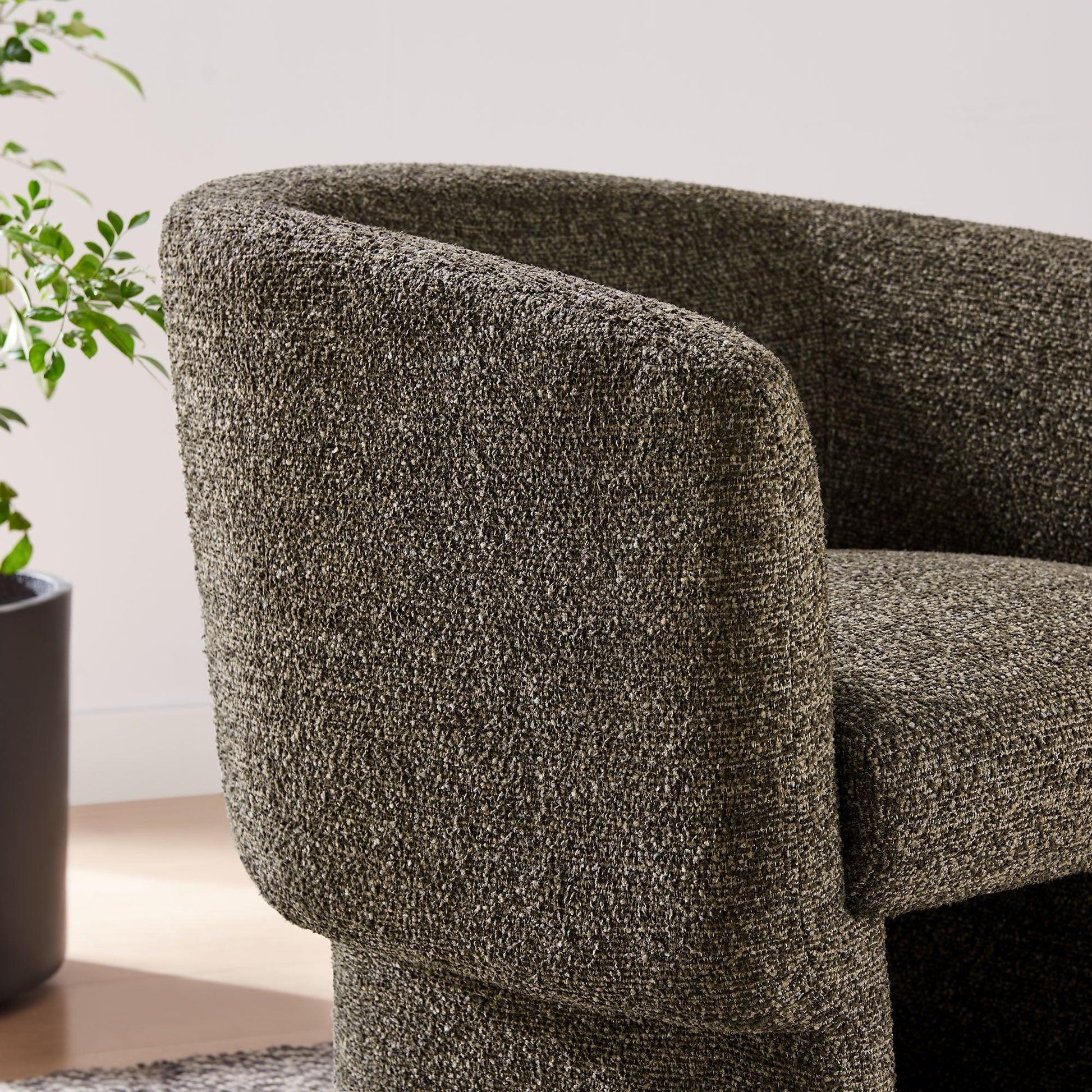 Boucle Fabric Accent Chair