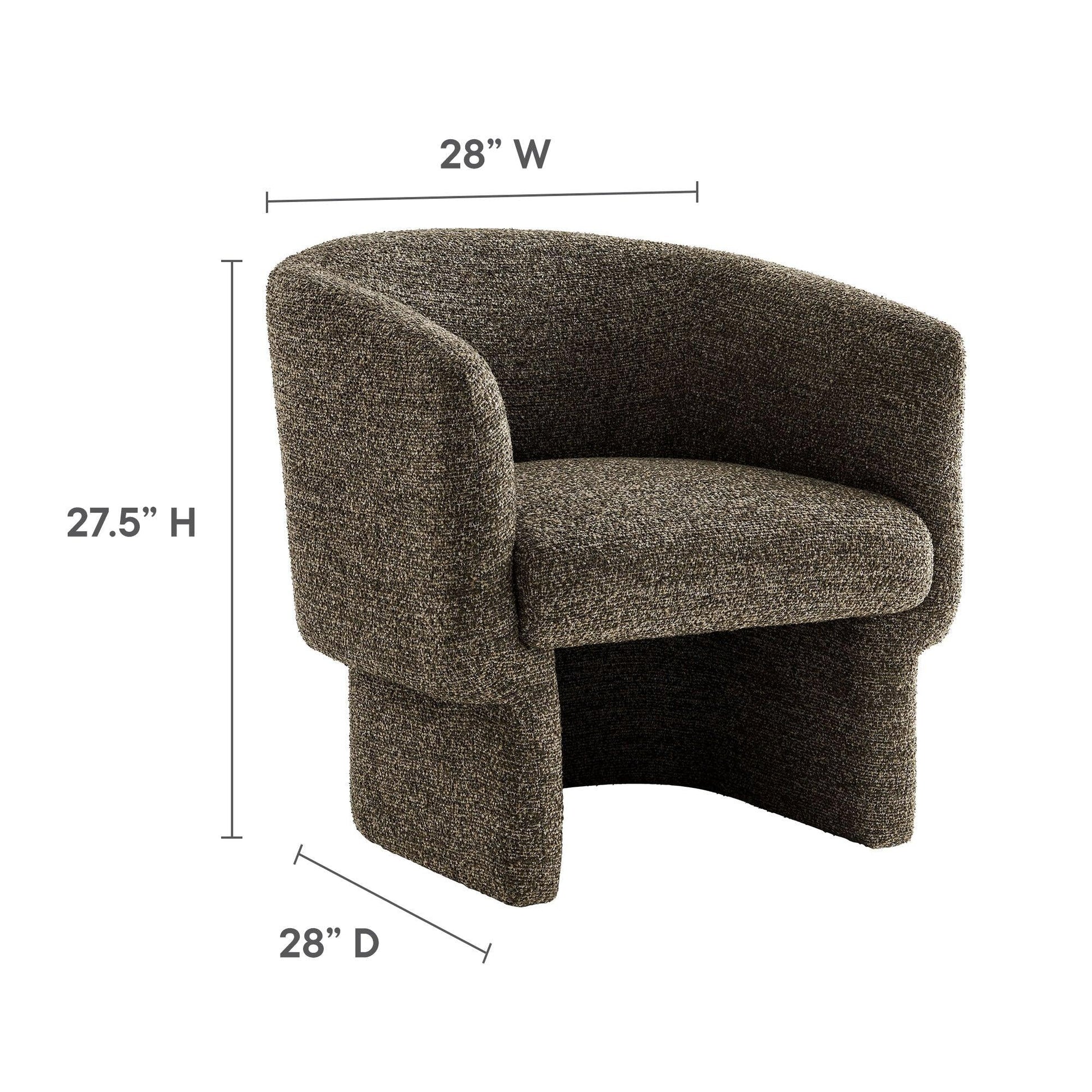 Boucle Fabric Accent Chair