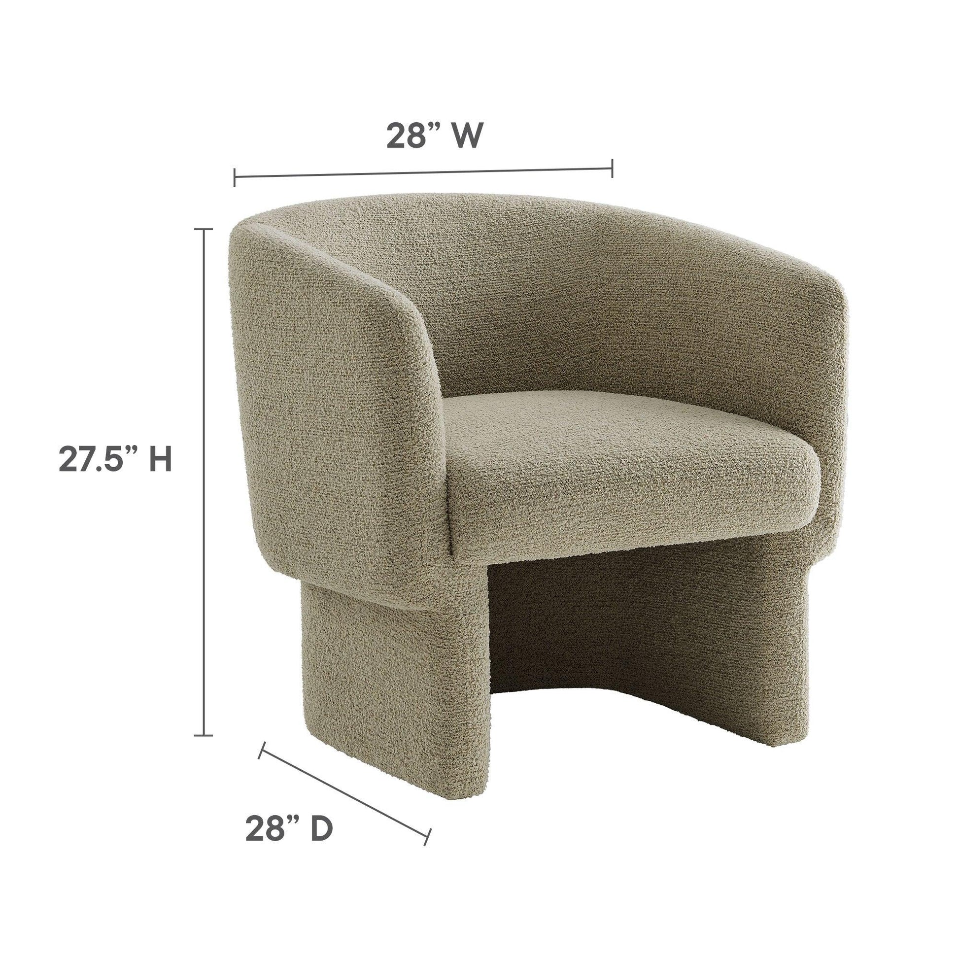 Boucle Fabric Accent Chair