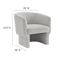 Boucle Fabric Accent Chair